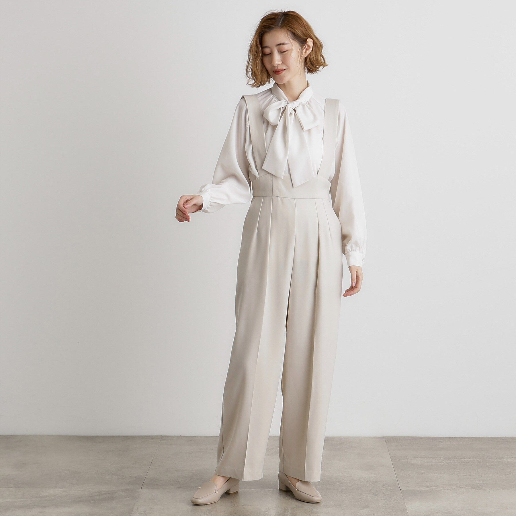 grove「ハイウエストサロペット」|オールインワン|