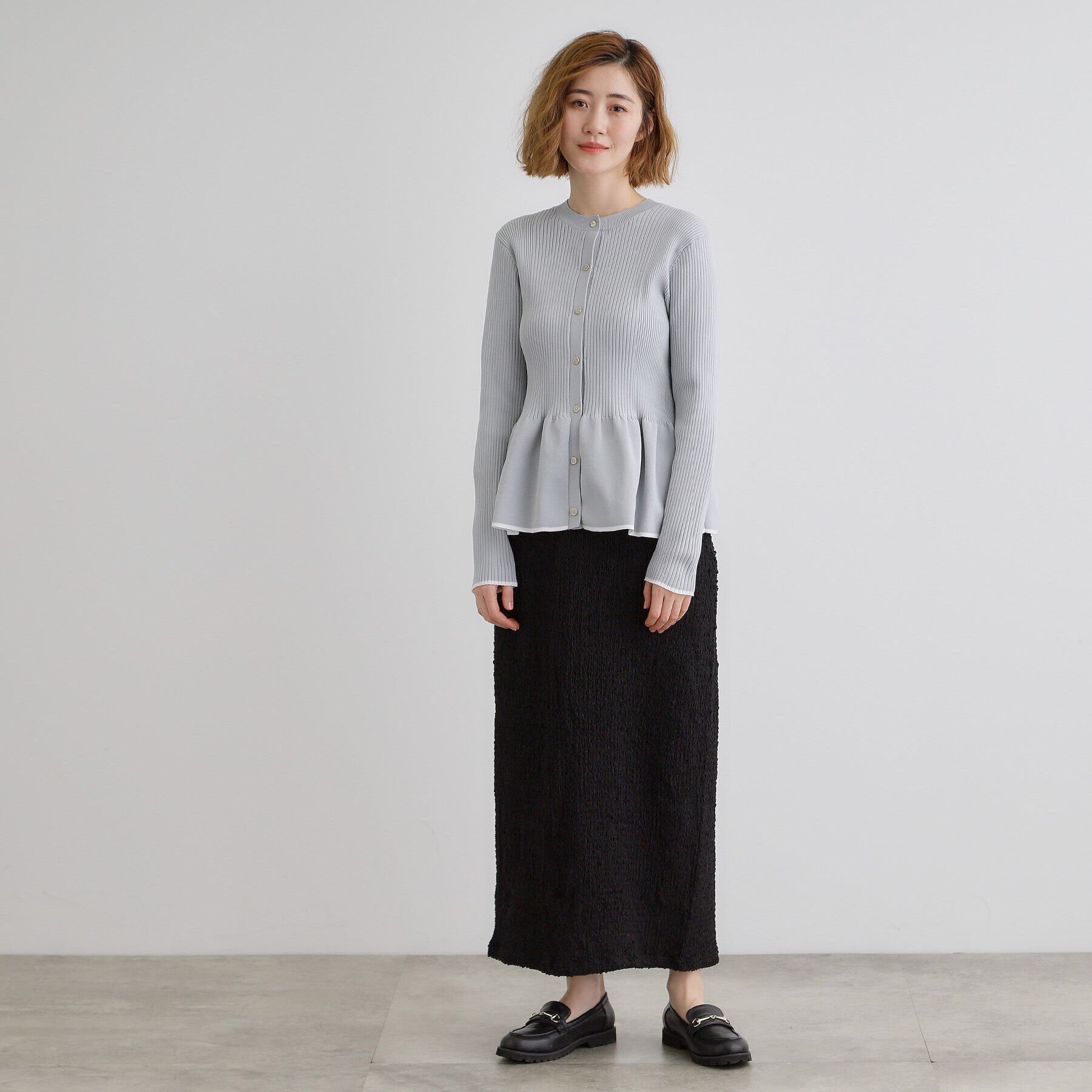 grove「前後2WAYペプラムカーディガン」|ニット・セーター|