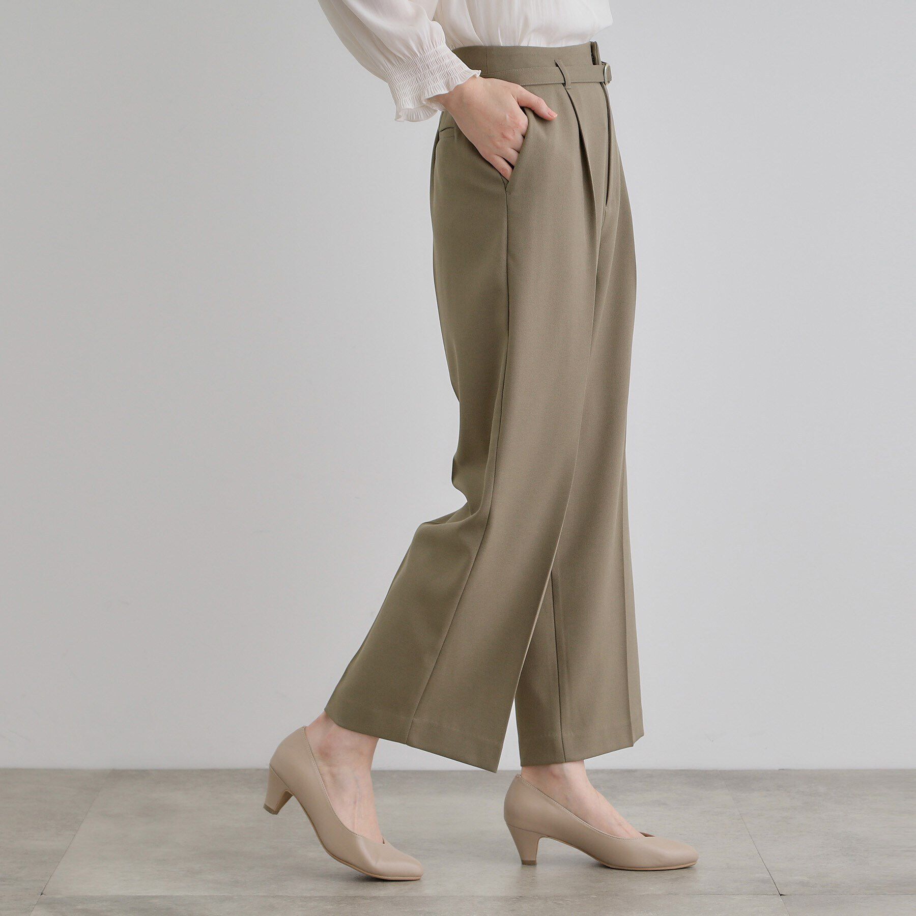 grove「【雑誌掲載】バックルベルトクロップドワイドパンツ」|その他|