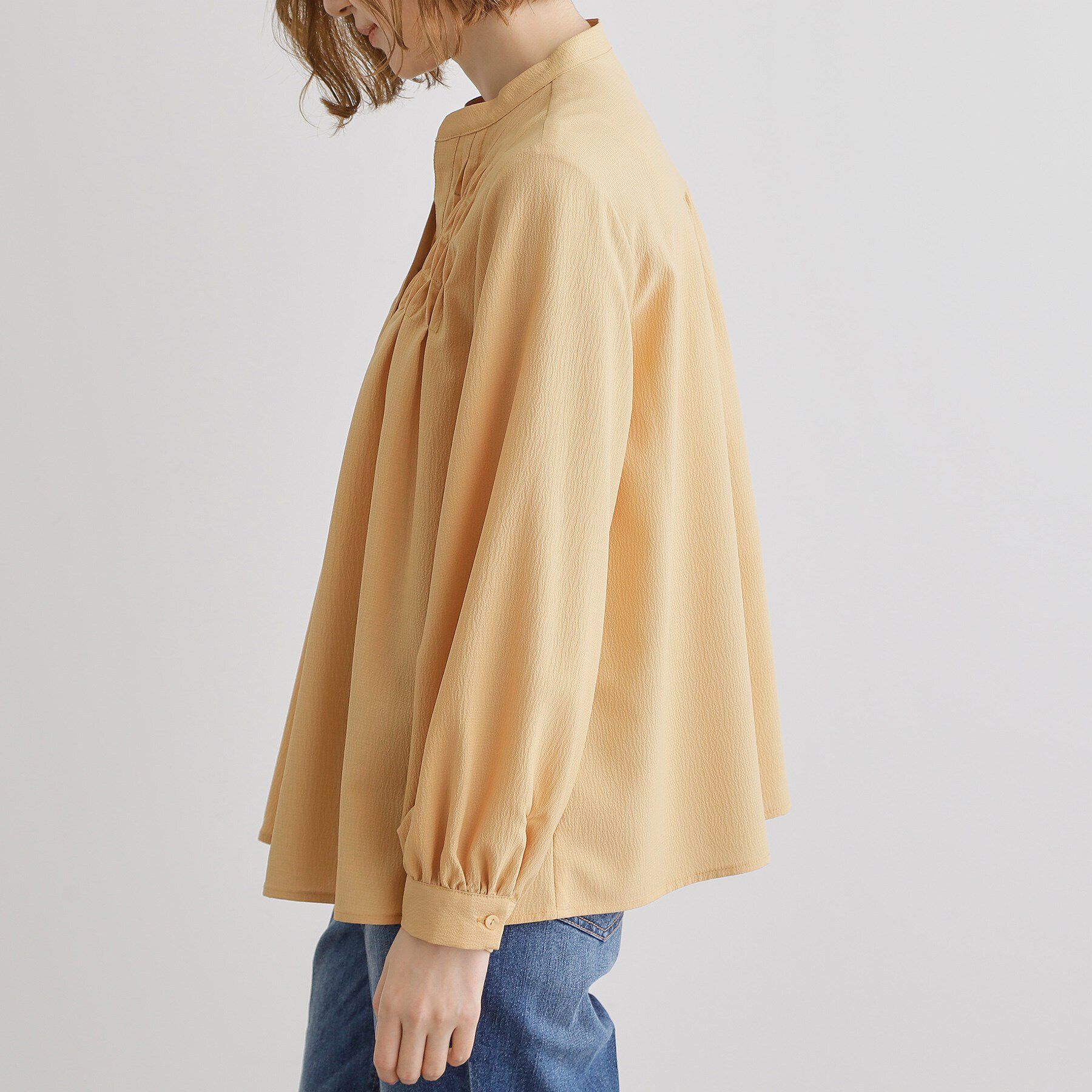 grove「スモッキングタックスキッパーブラウス」|シャツ・ブラウス|