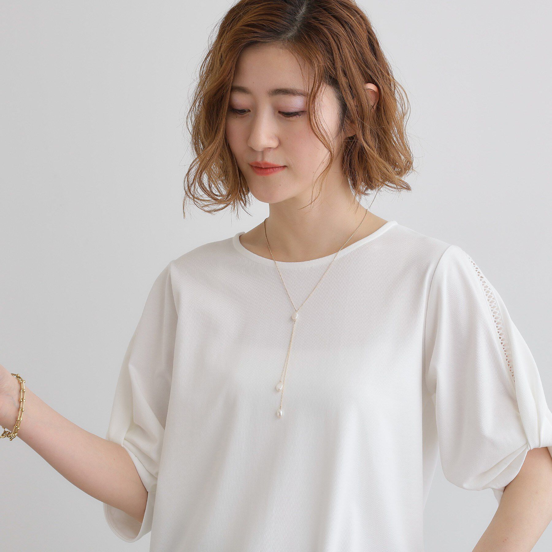 grove「淡水バロックパールY字ネックレス」|ネックレス|