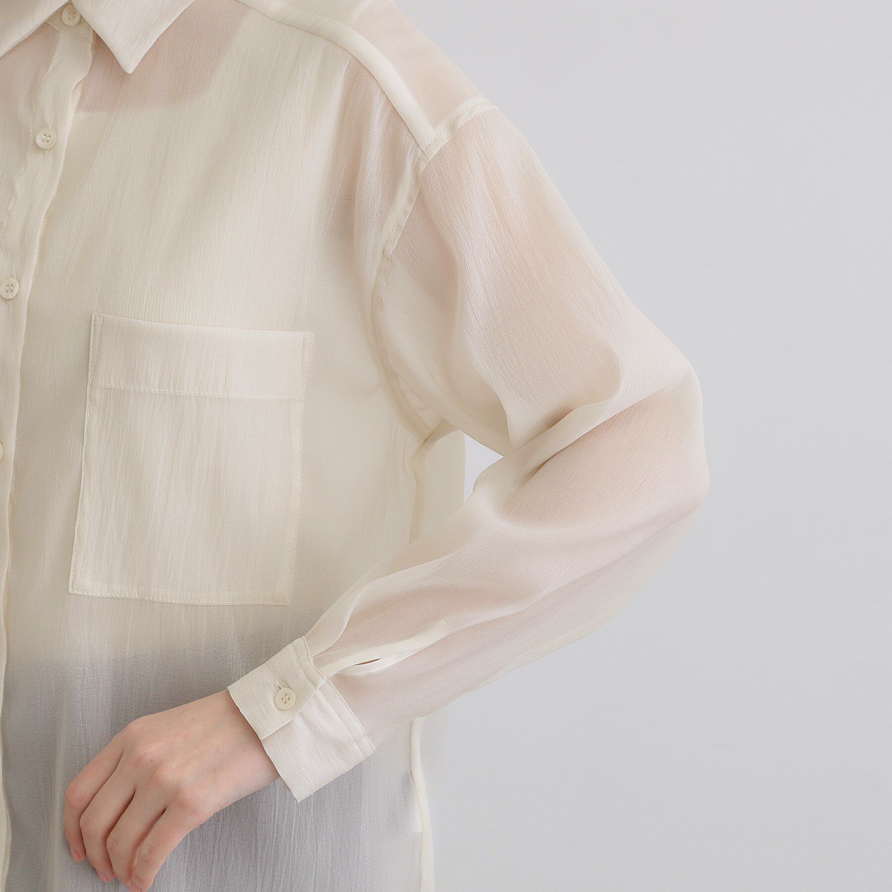 grove「【大人の抜け感スタイル】ストライプアソートシアーオーバーシャツ」|シャツ・ブラウス|