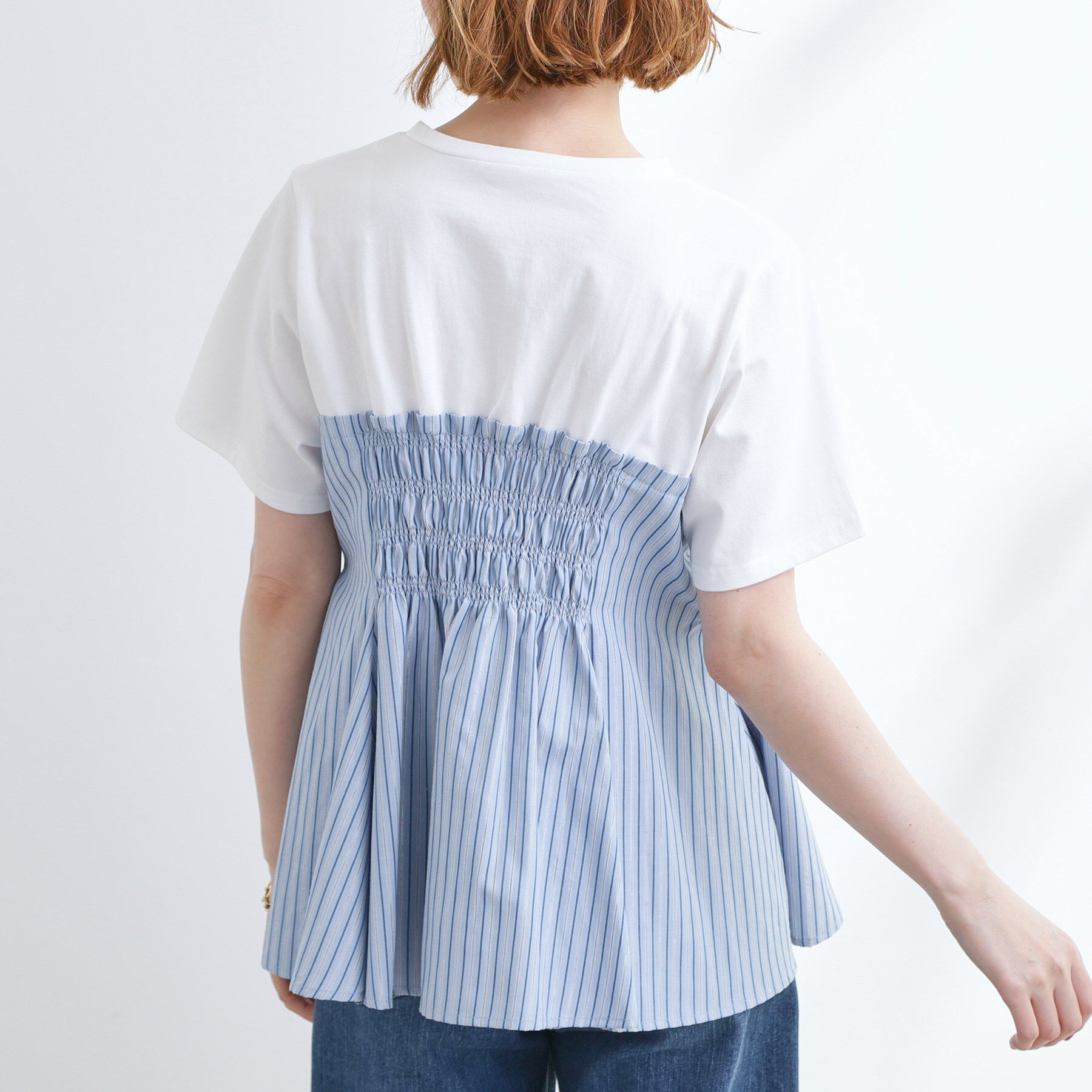 grove「贅沢フレアーが高見え ドッキングビスチェT」|Tシャツ・カットソー|