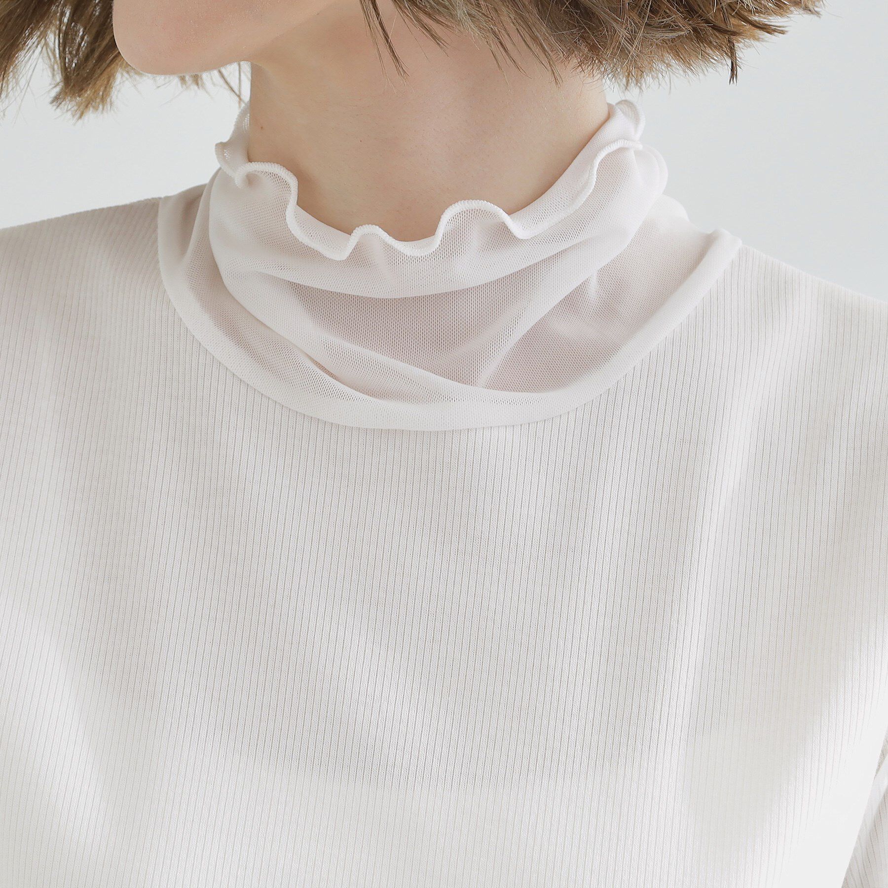 grove「シアー切替ハイネックプルオーバー」|Tシャツ・カットソー|