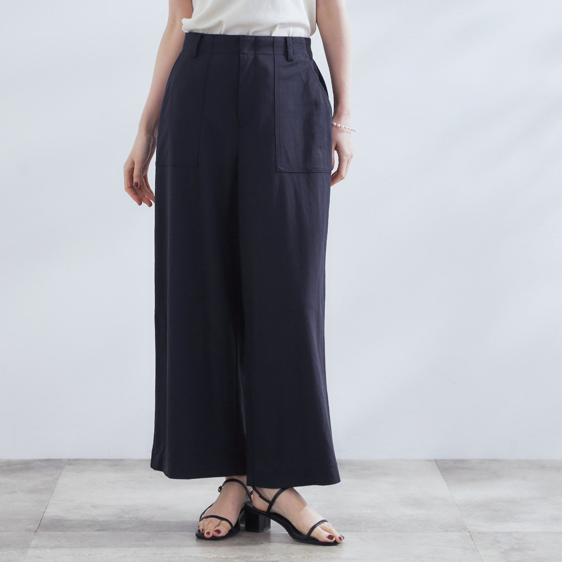 grove「【接触冷感】見た目はきちんと、着心地はらくちん クロップドベイカーパンツ」|その他|