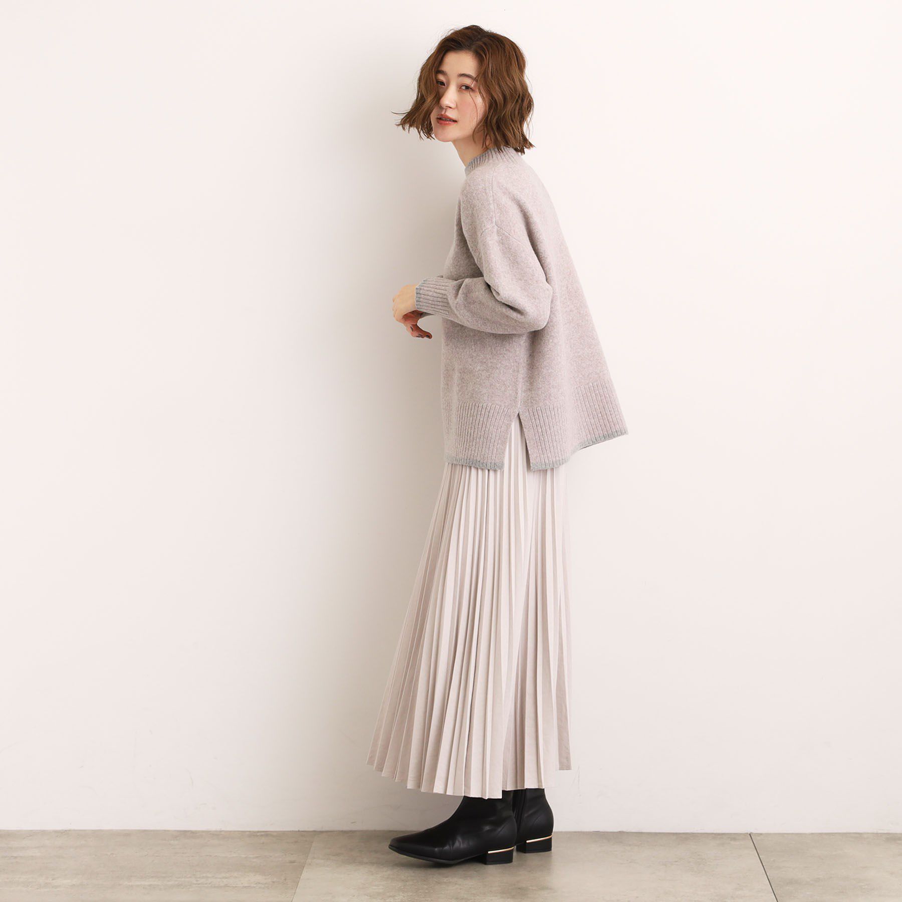 grove「【洗える】ふんわりウール混オーバーサイズニット」|ニット・セーター|