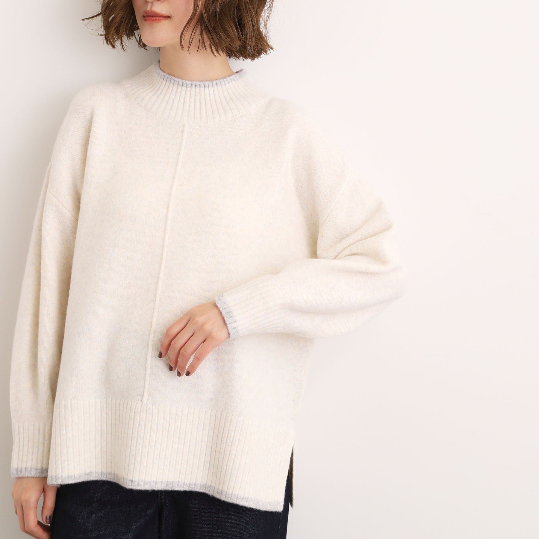 grove「【洗える】ふんわりウール混オーバーサイズニット」|ニット・セーター|