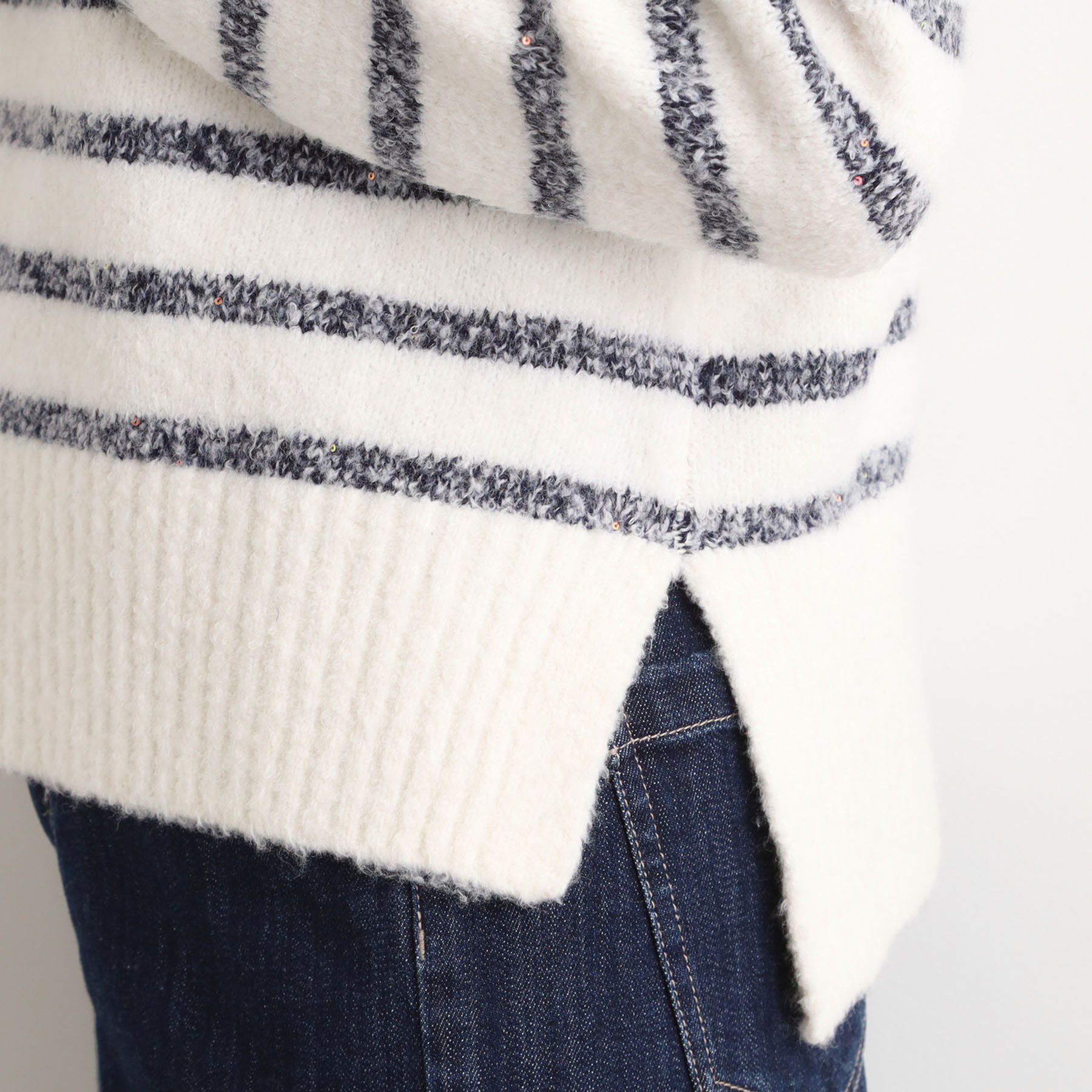 grove「ボーダーブークレーニット」|ニット・セーター|