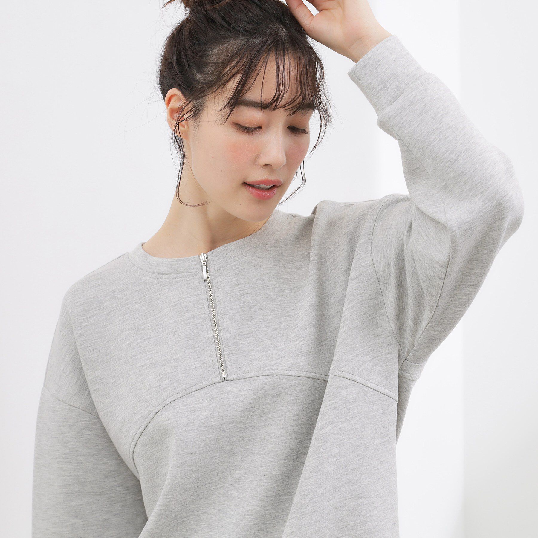 grove「2WAYハーフジップスウェット」|パーカー|