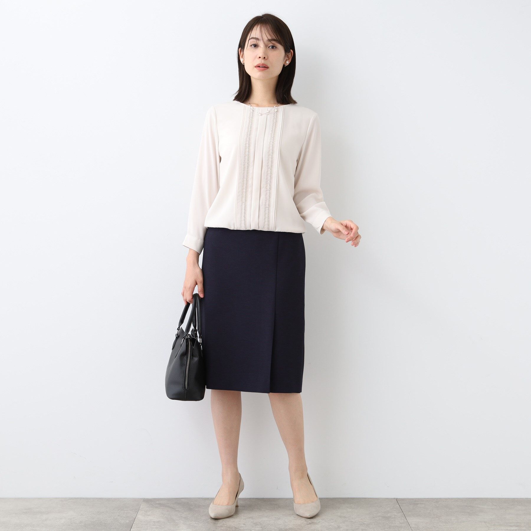 INDIVI「【洗える／スーツ】ストレートラインスカート」|スーツ|