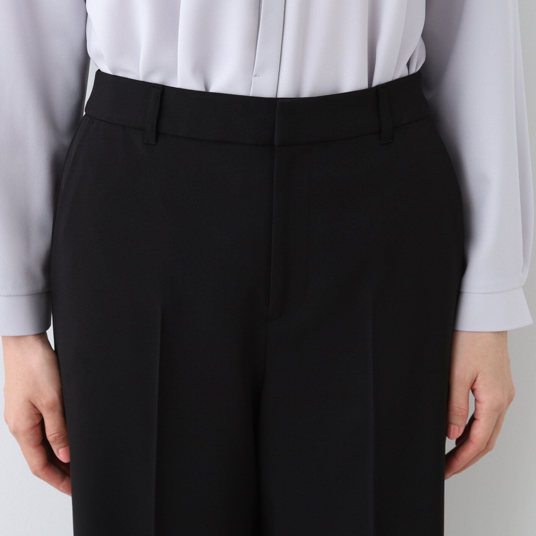 INDIVI「【洗える／UVケア／スーツ】ストレッチワイドパンツ」|スーツ|