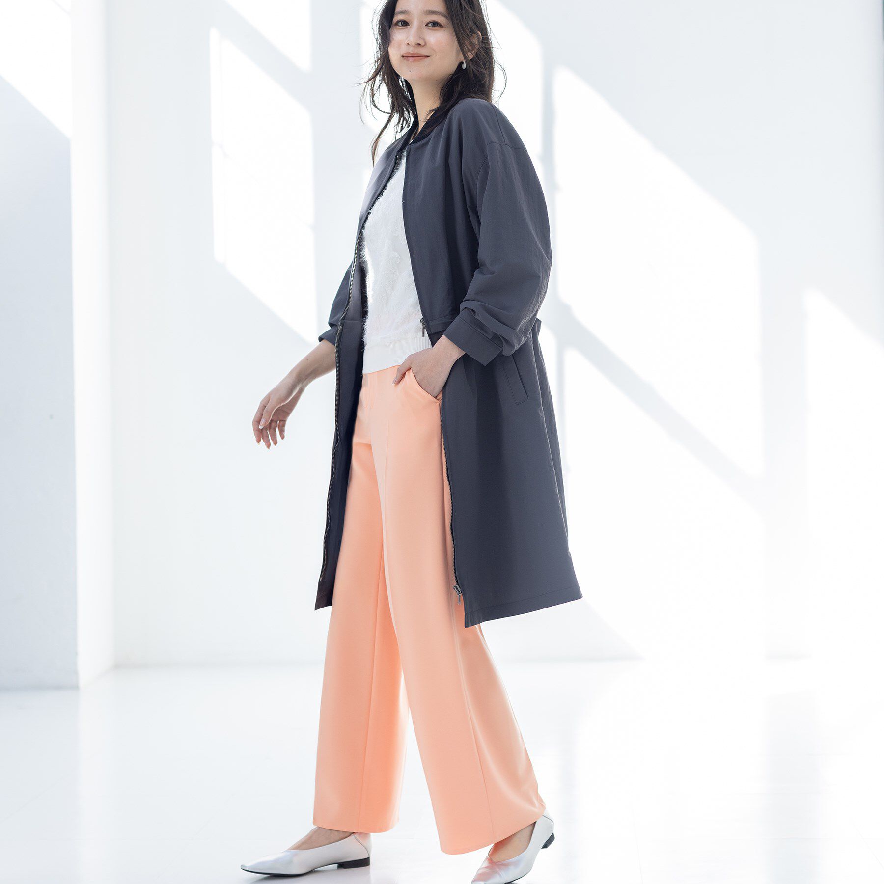 INDIVI「【復活！褒められパンツ】ストレッチ ワイドパンツ」|その他|