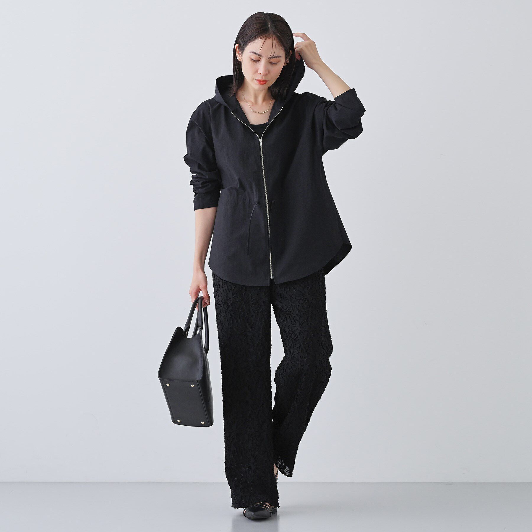 INDIVI「【日本製】ドライタッチ ウィンドブレーカー」|ブルゾン・スタジャン|