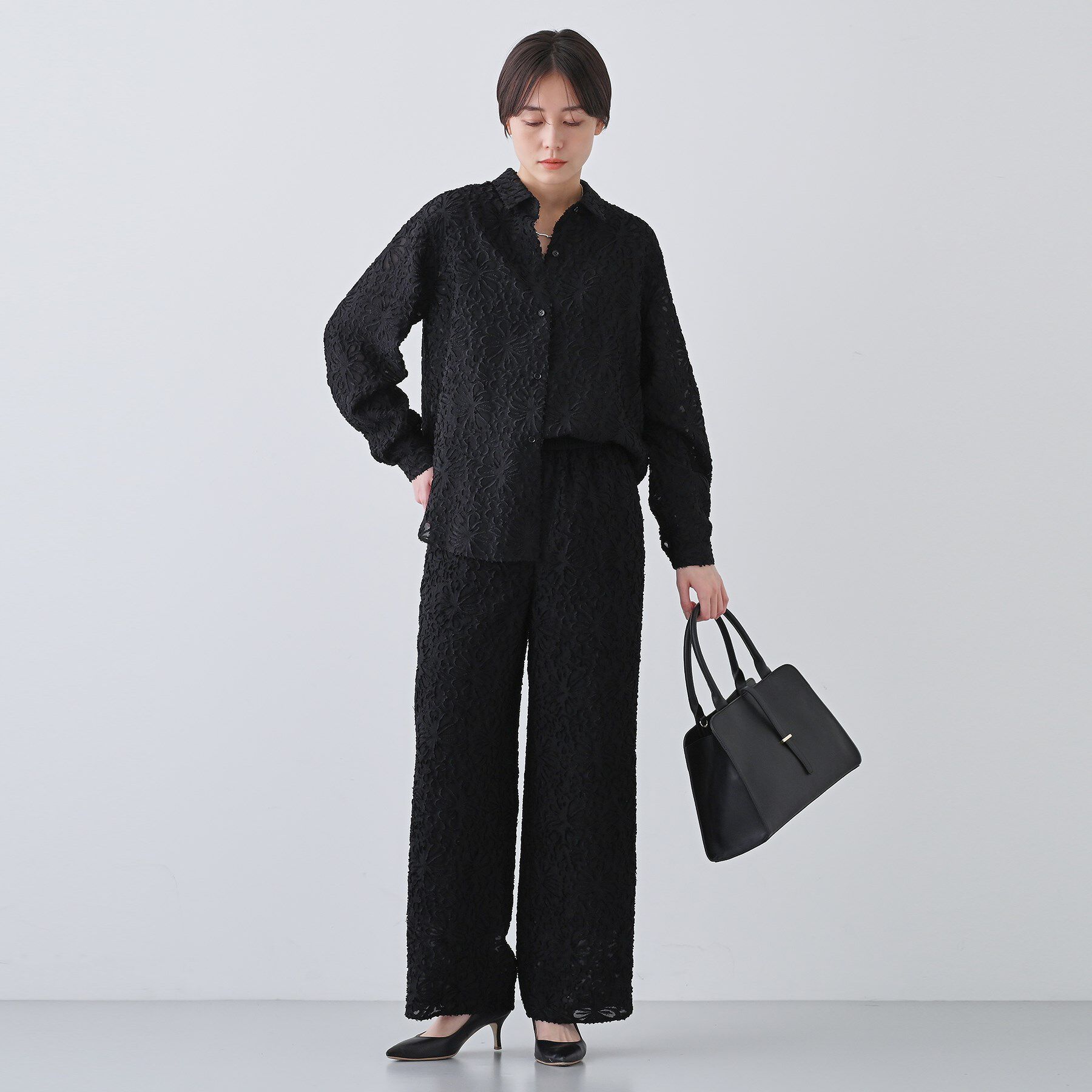 INDIVI「【日本製／SETUP可能】ワイドイージーパンツ」|その他|