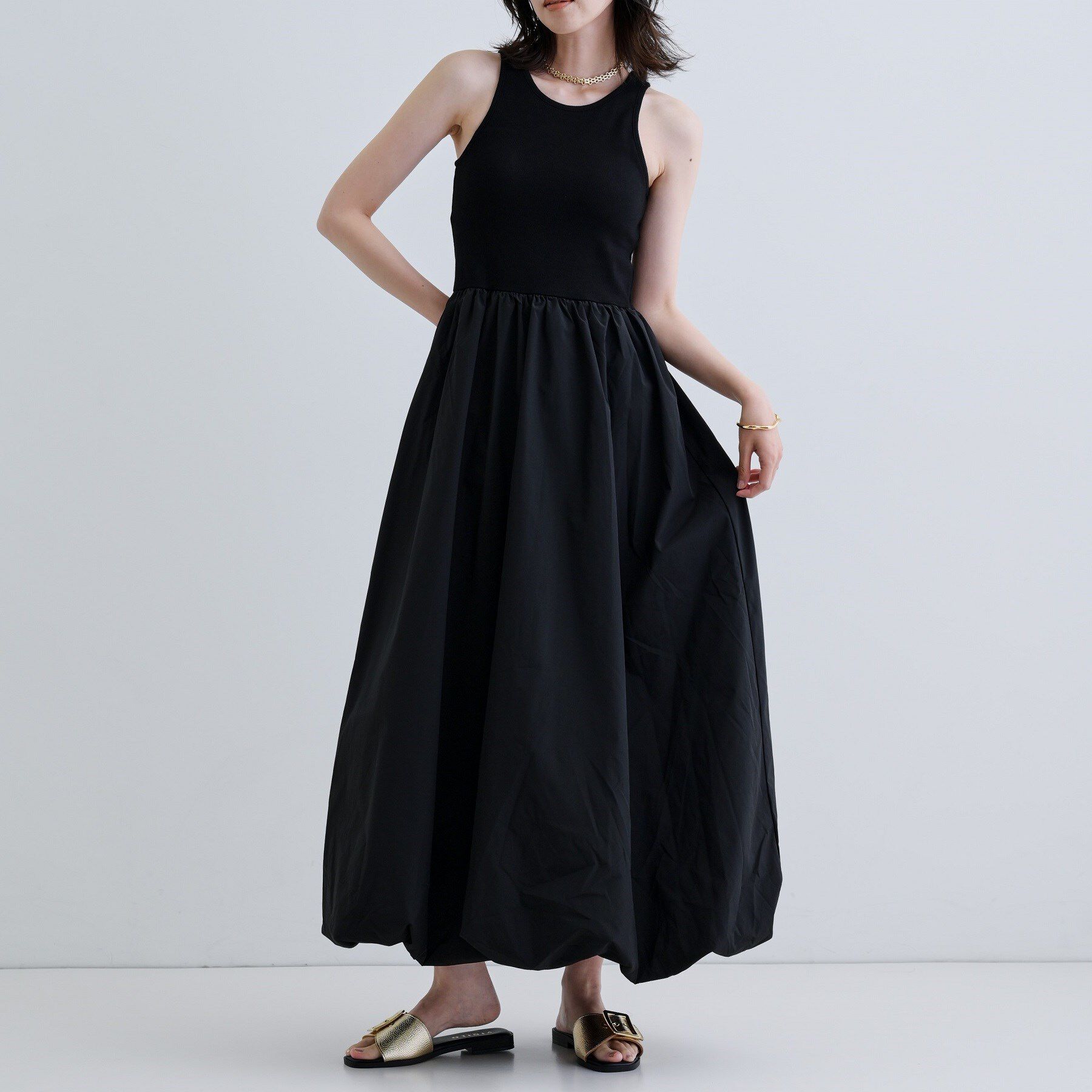 GALLEST「【一部店舗限定】テレコタンクドッキングワンピース」|ワンピース|