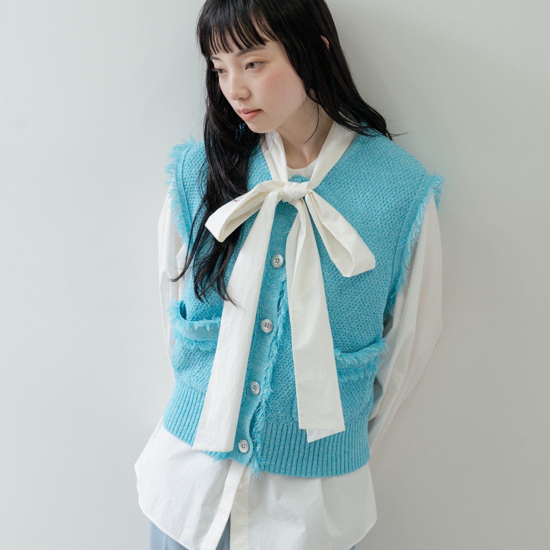 GALLEST「【オケージョン／セレモニー対応】ラメニットベスト」|ベスト・ジレ|