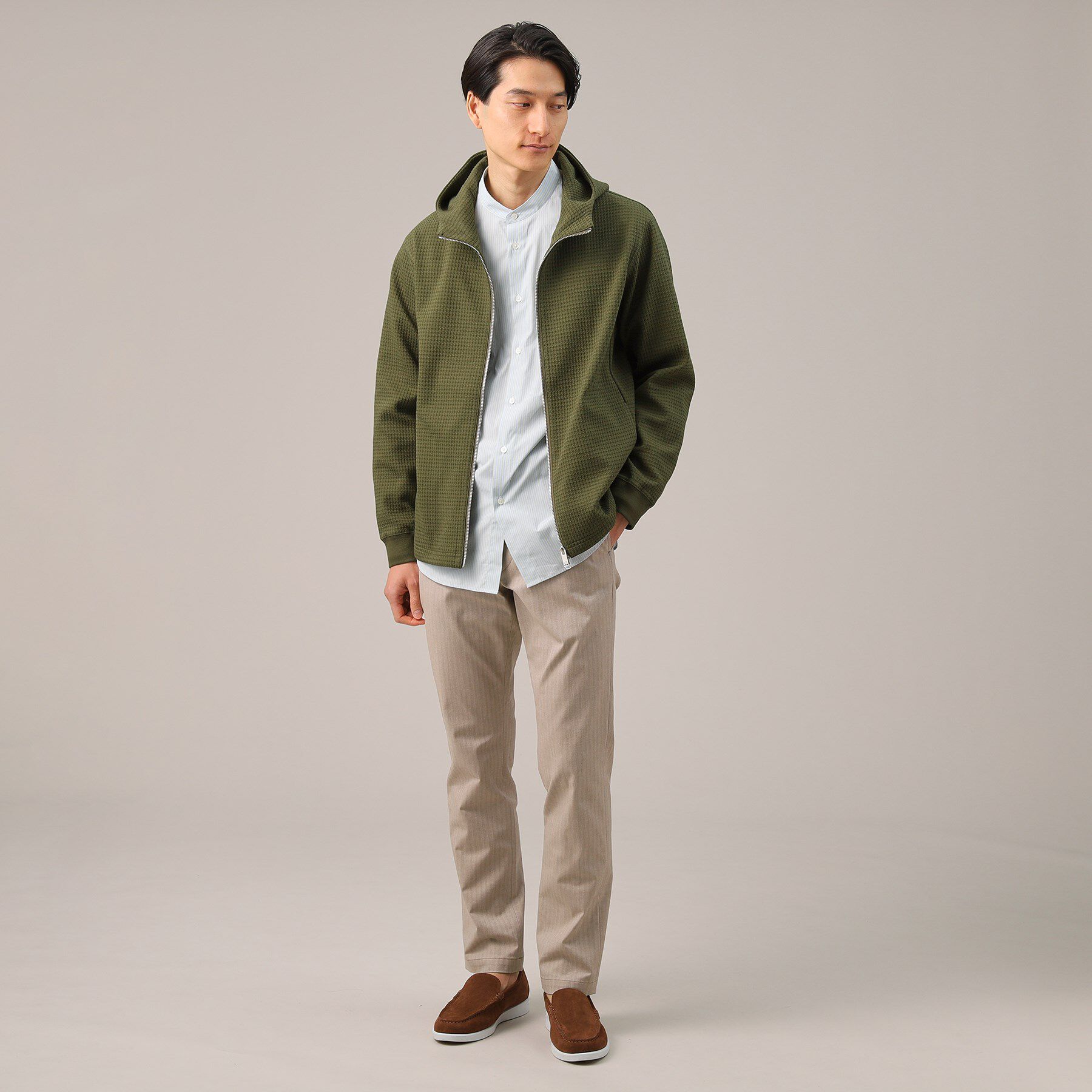 TAKEO KIKUCHI「【Made in JAPAN】播州織 ヘリンボン ストレート パンツ」|その他|