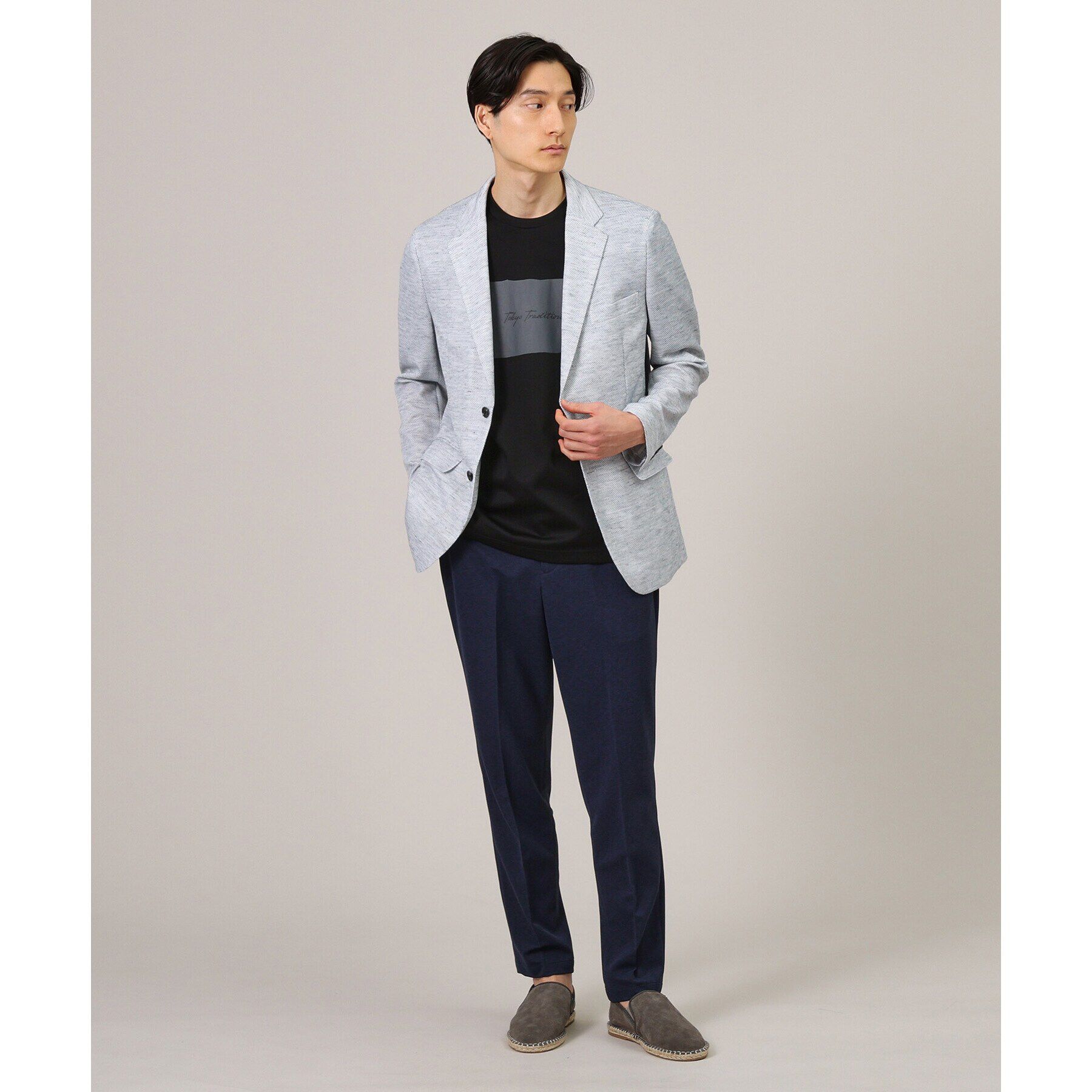 TAKEO KIKUCHI「【尾州織】リネンブレンド メッシュ ジャケット」|テーラードジャケット|