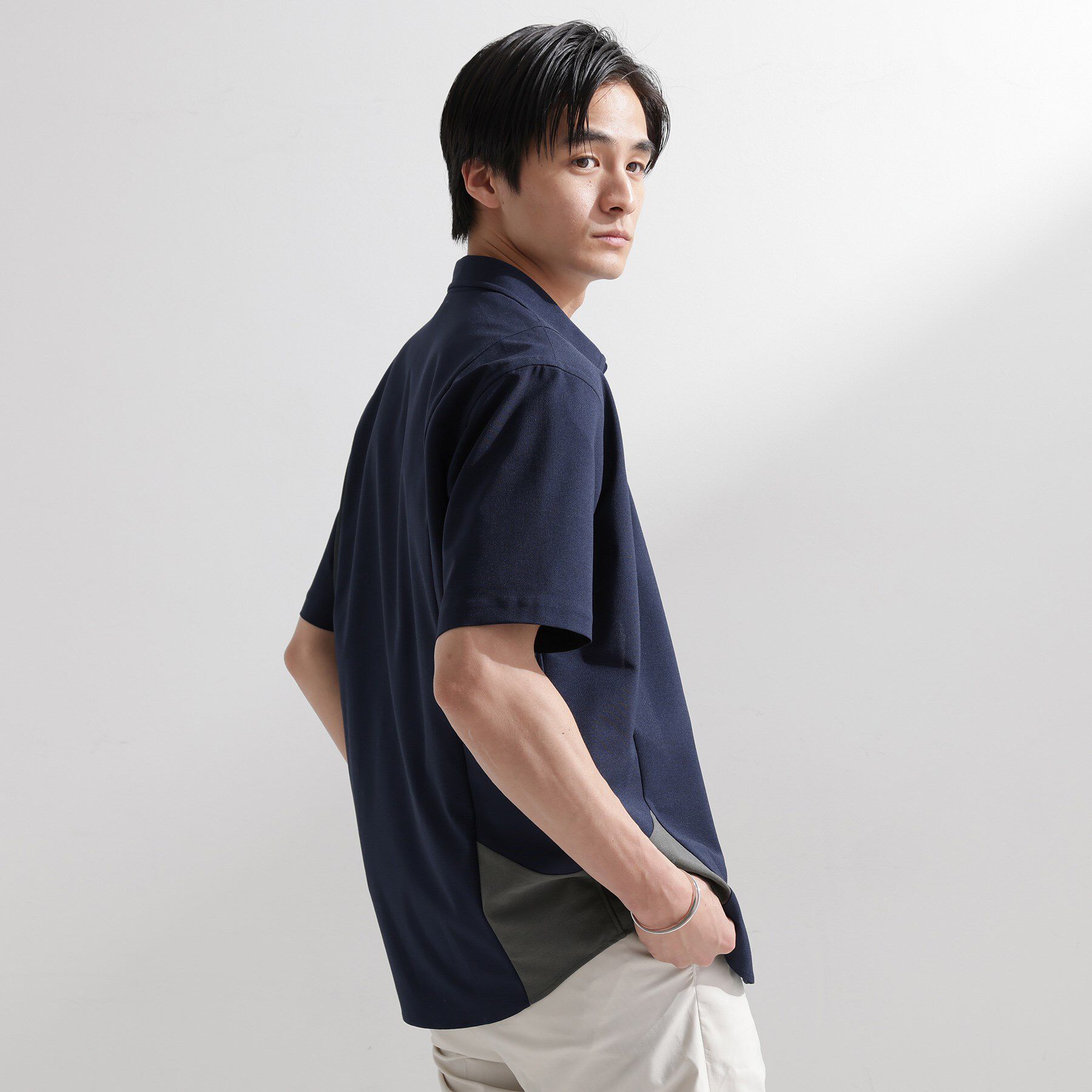 TAKEO KIKUCHI「サイド切り替え 半袖シャツ」|シャツ・ブラウス|