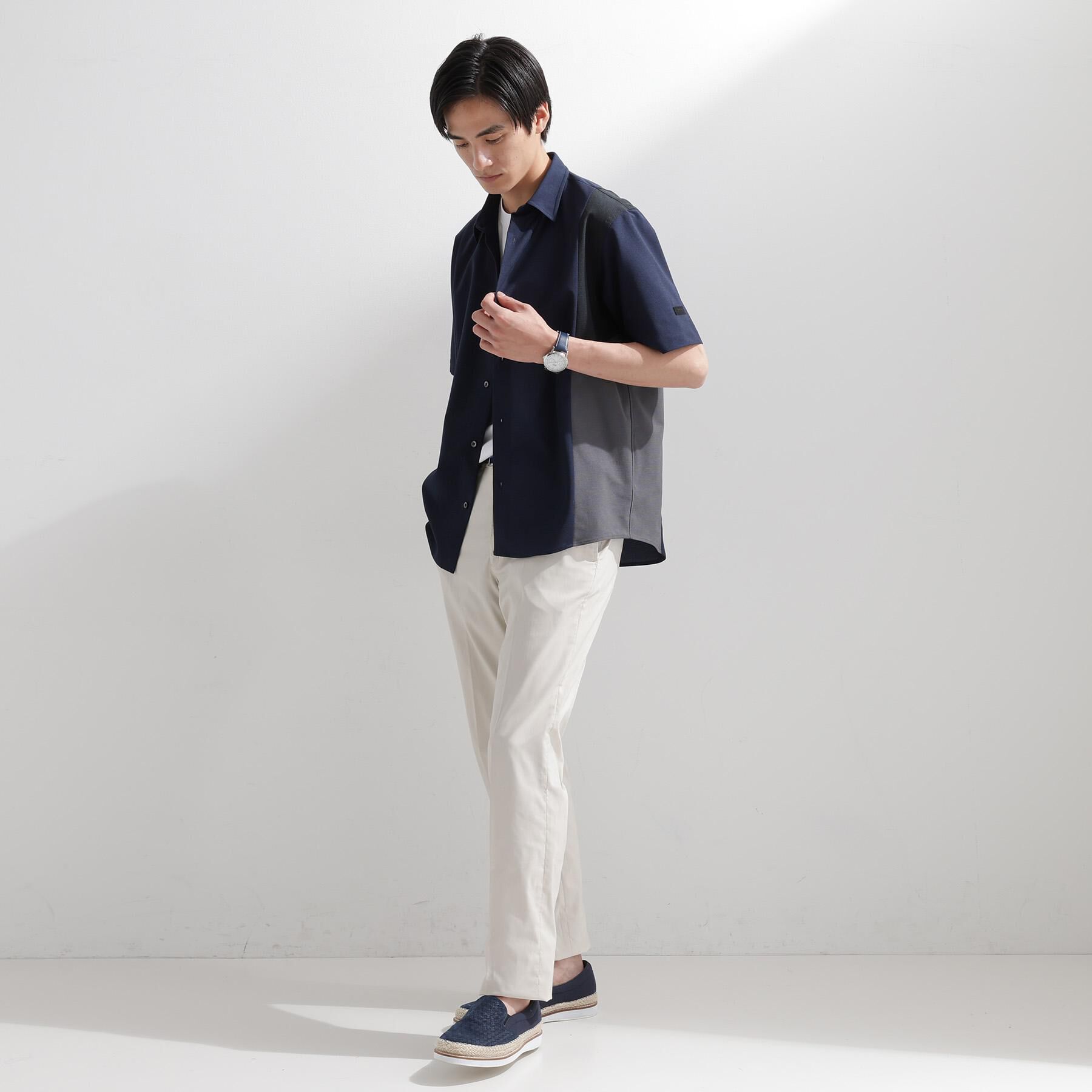 TAKEO KIKUCHI「サイド切り替え 半袖シャツ」|シャツ・ブラウス|