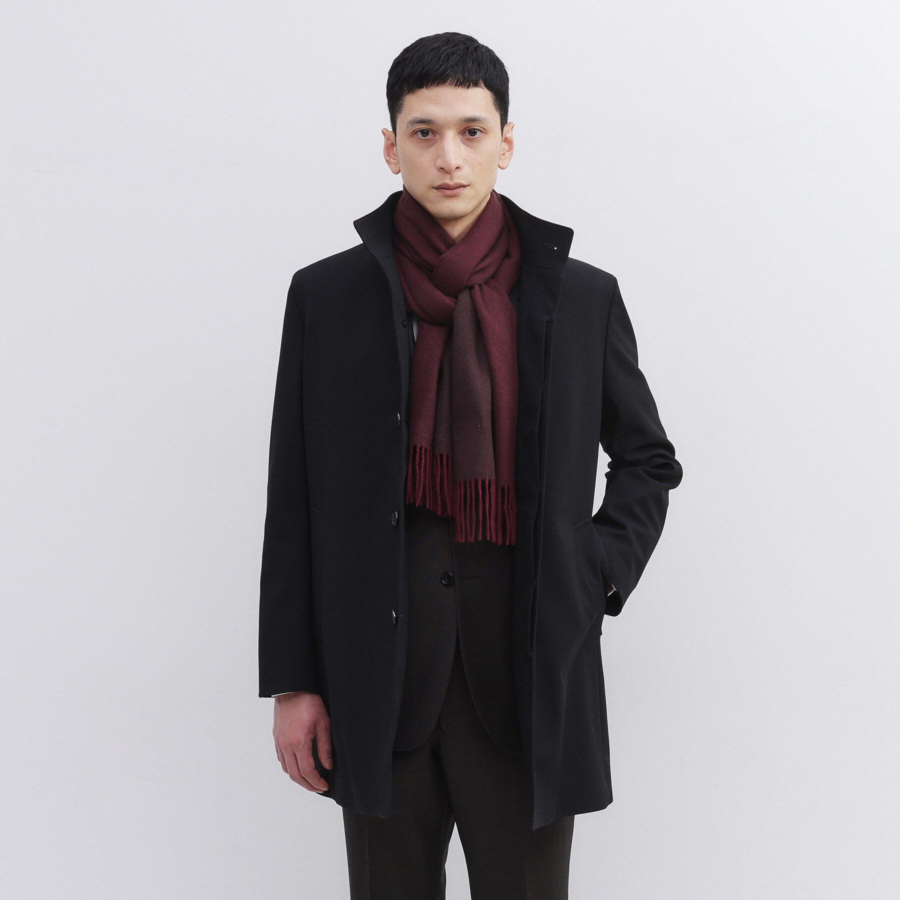 TAKEO KIKUCHI「【洗えるベビーカシミヤ】 ベビーカシミヤ無地マフラー」|ストール|