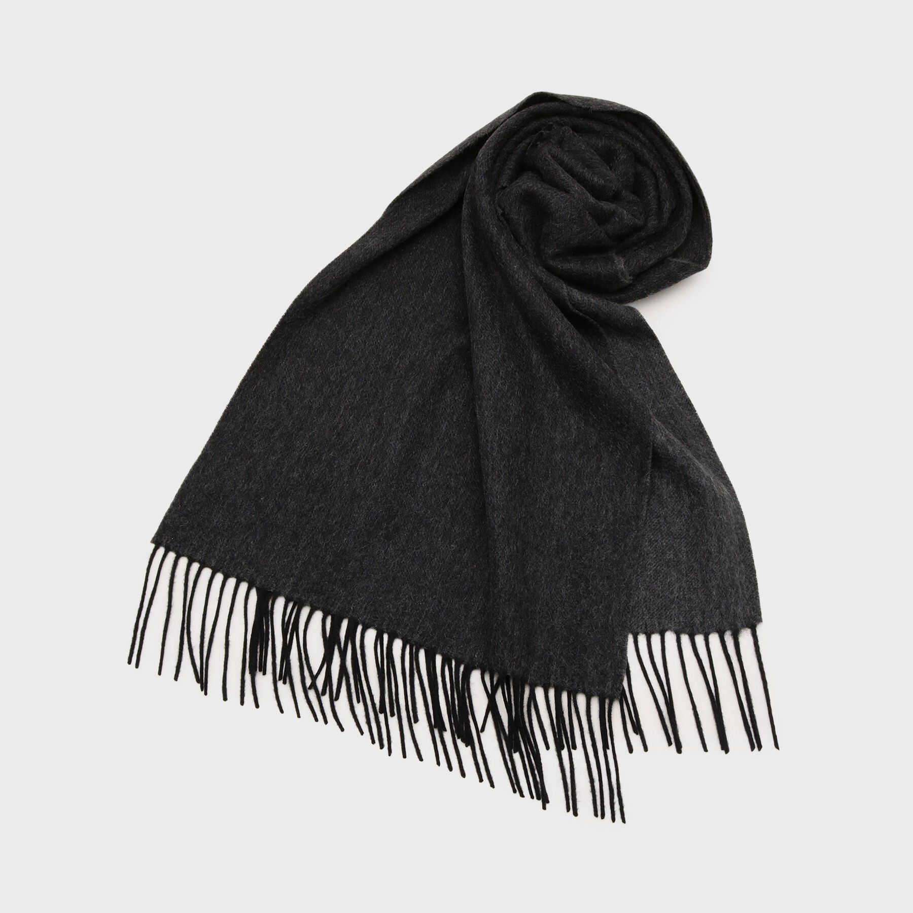 TAKEO KIKUCHI「【洗えるベビーカシミヤ】 ベビーカシミヤ無地マフラー」|ストール|ブラック(519)