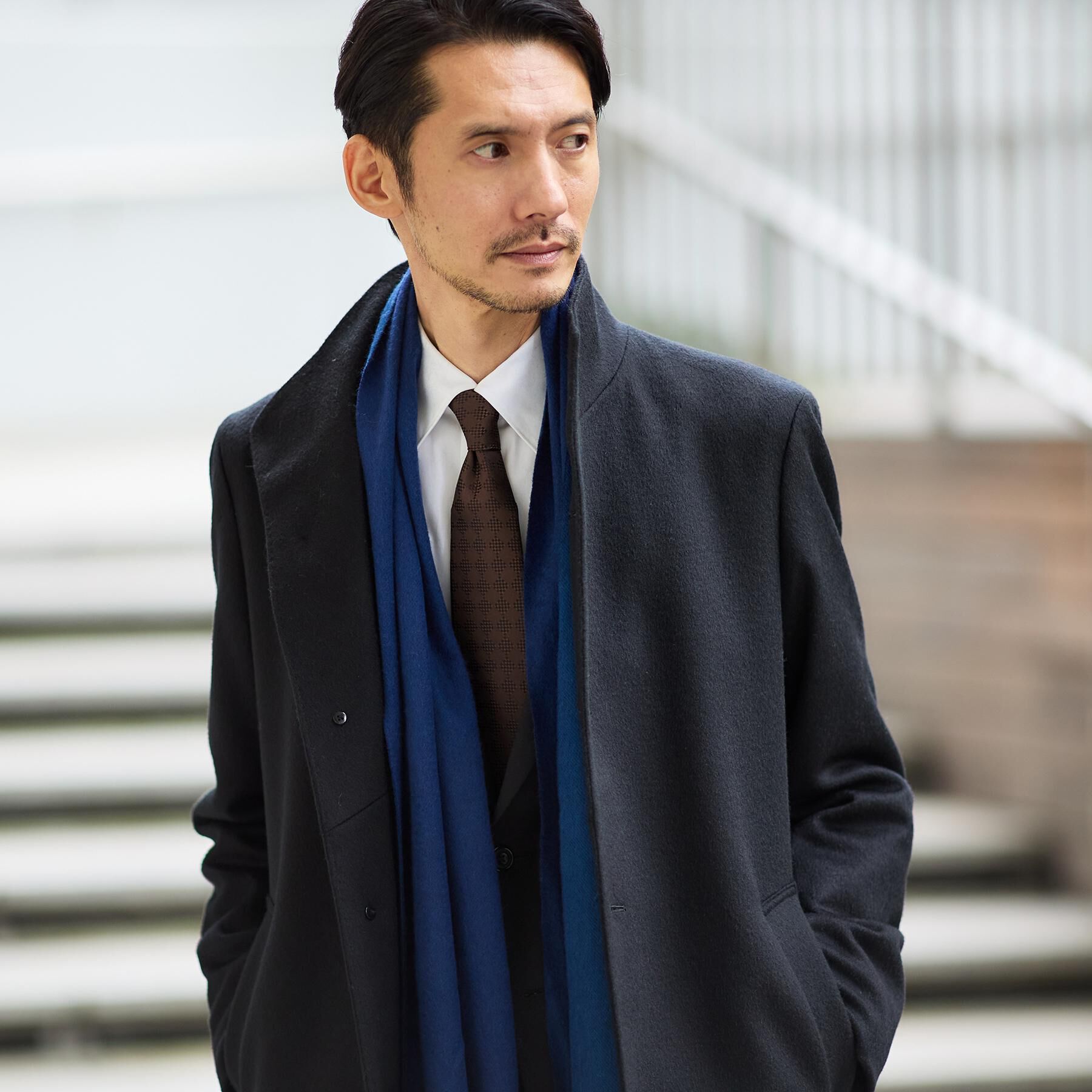 TAKEO KIKUCHI「【洗えるベビーカシミヤ】 ベビーカシミヤ無地マフラー」|ストール|