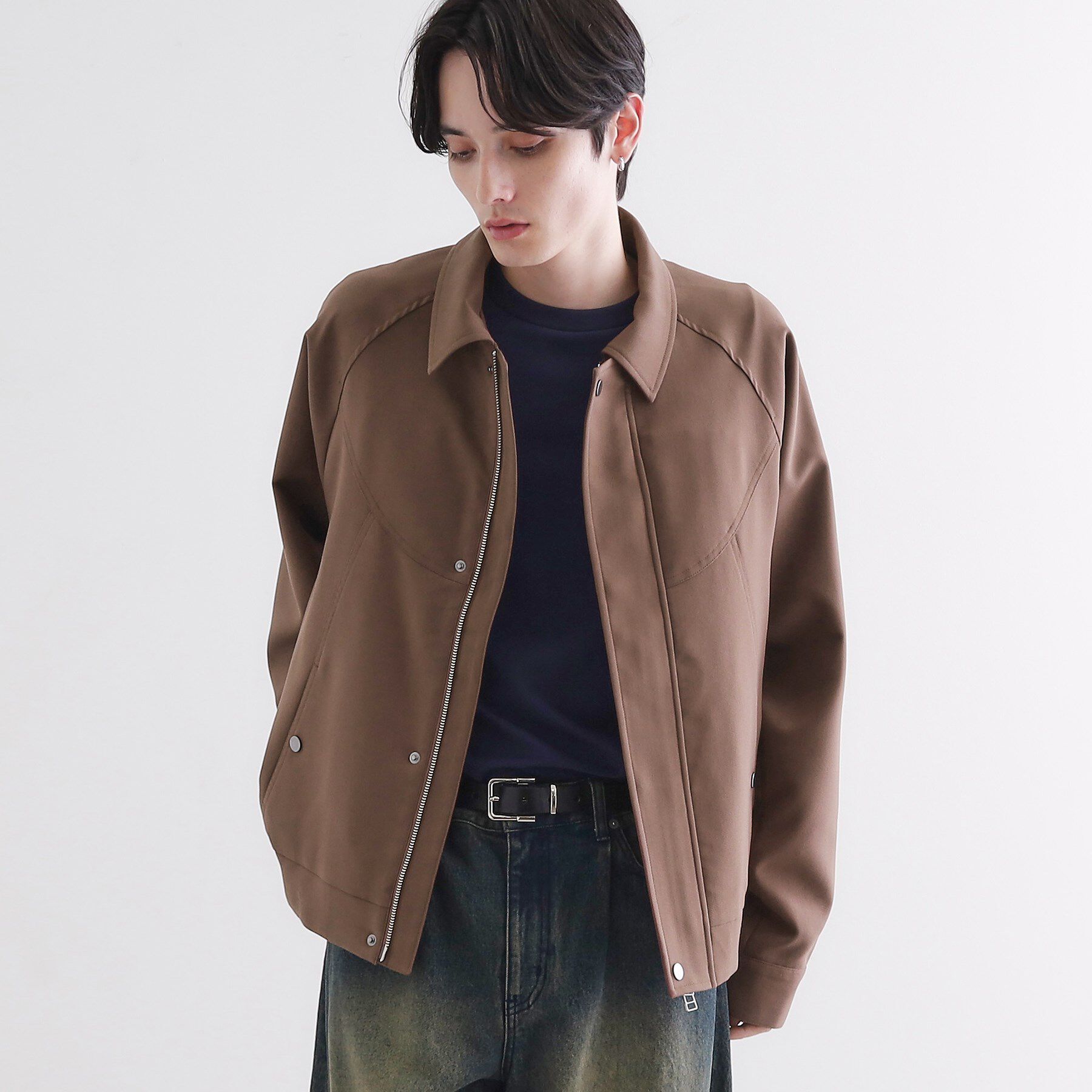 tk.TAKEO KIKUCHI「カーブシームフライトブルゾン」|ブルゾン・スタジャン|