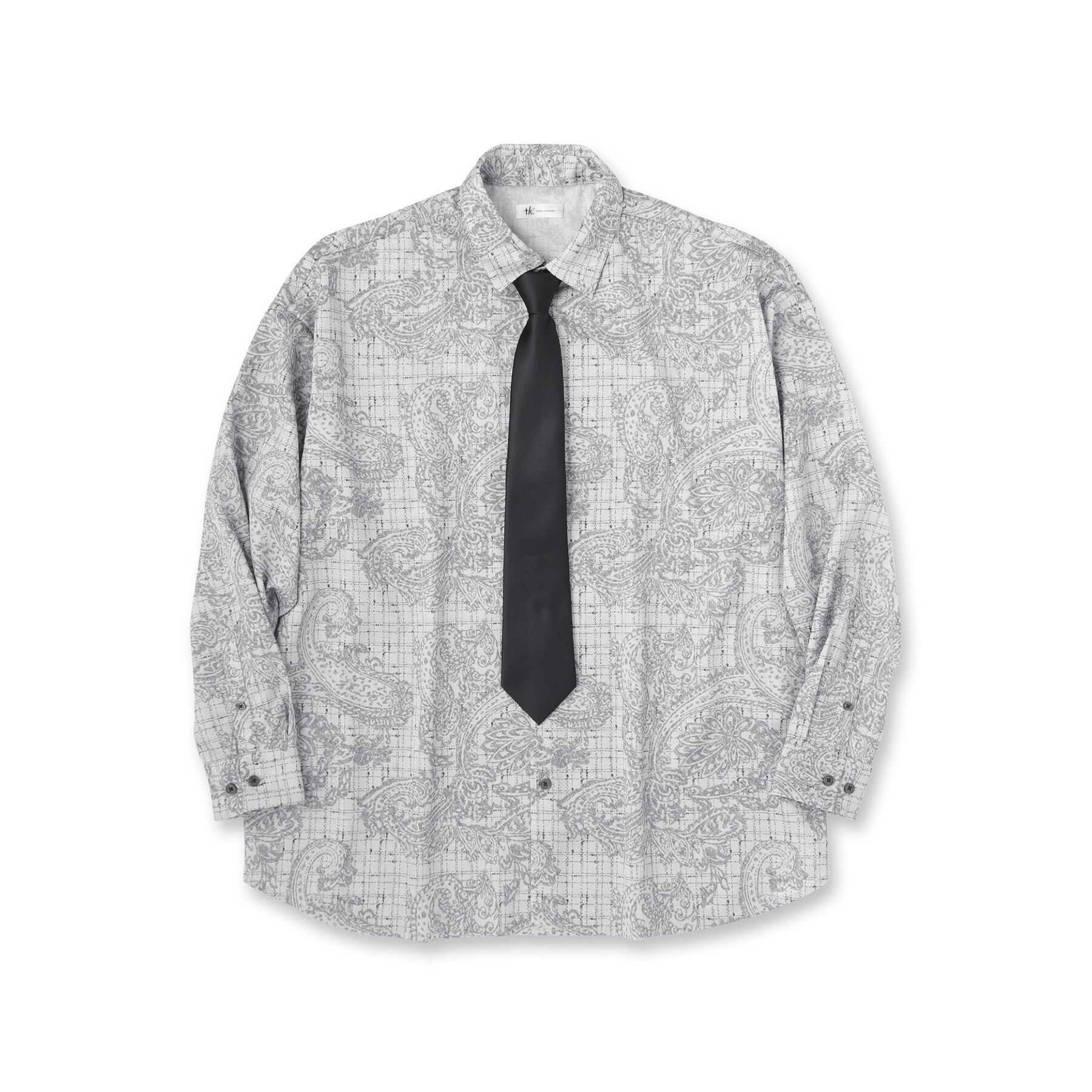 tk.TAKEO KIKUCHI「【ネクタイ付】チェックオンペイズリージャカードシャツ」|シャツ・ブラウス|