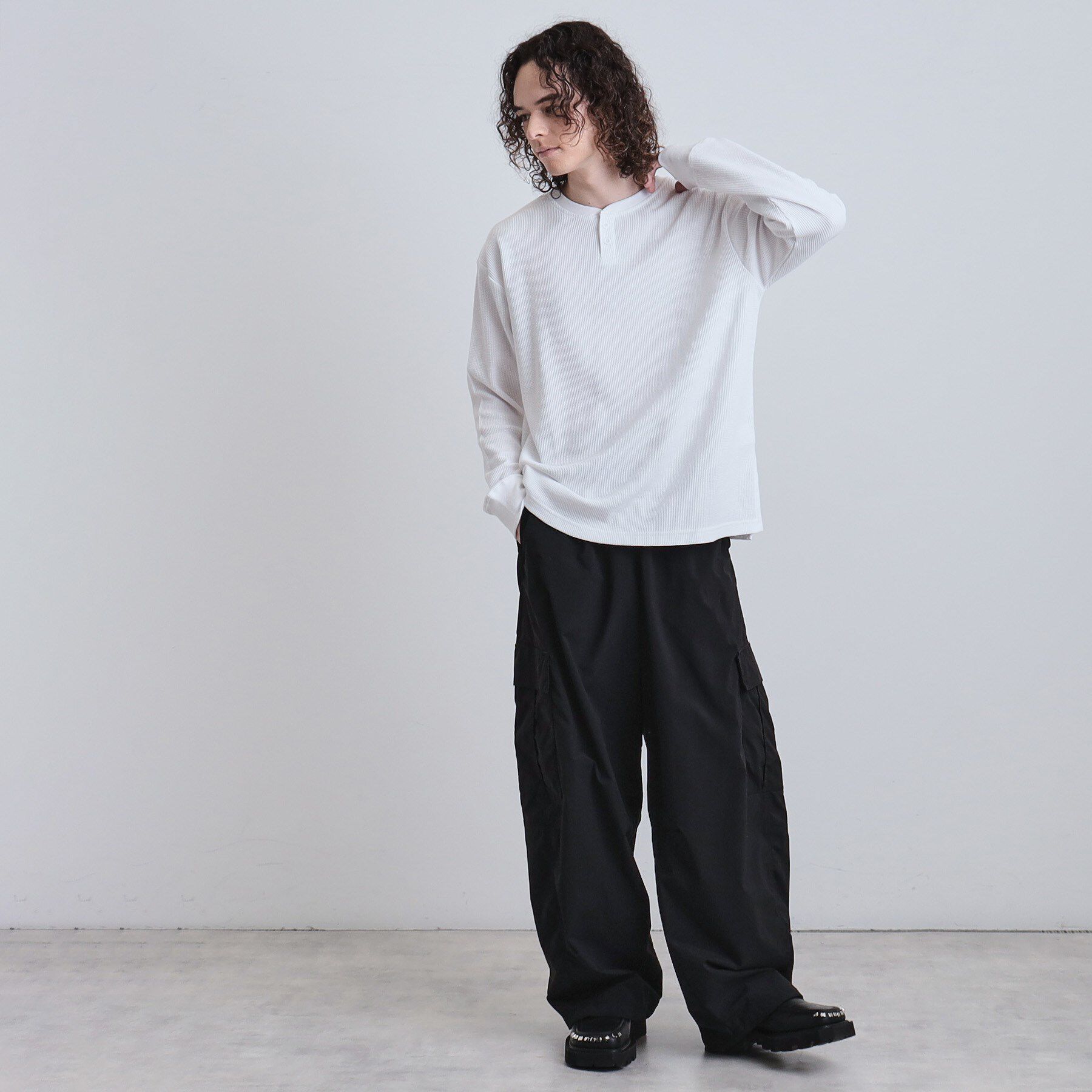 tk.TAKEO KIKUCHI「ワッフルヘンリーカットソー」|Tシャツ・カットソー|