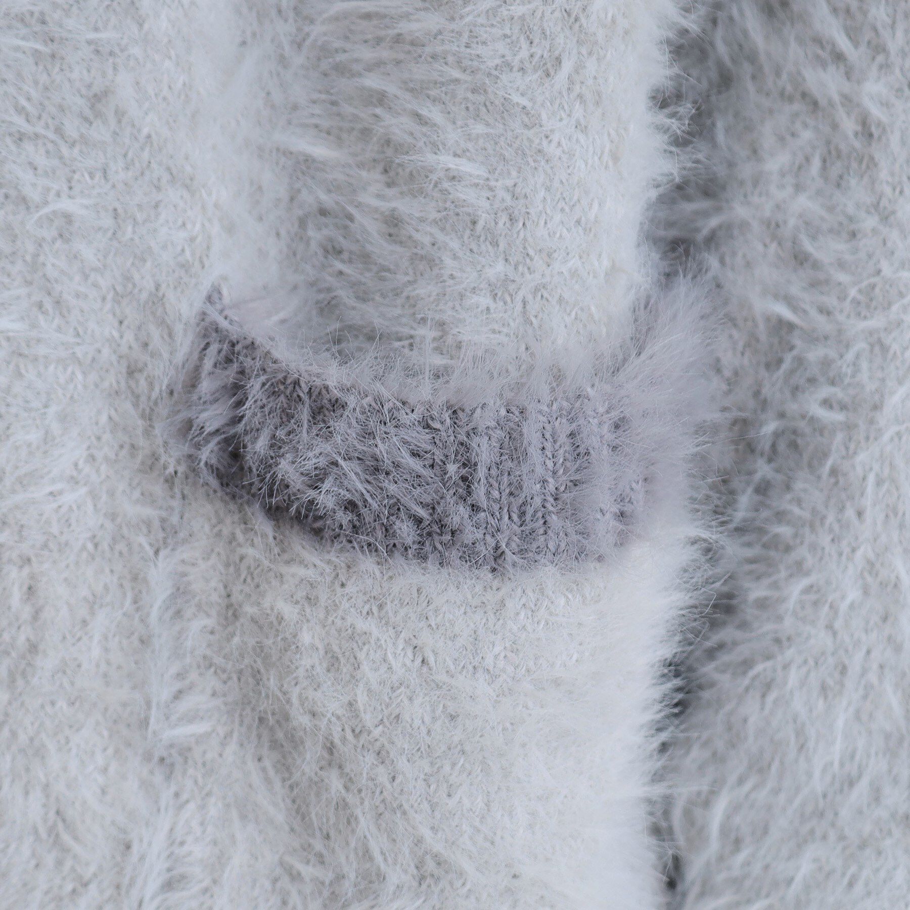 tk.TAKEO KIKUCHI「バイカラーフェザーニットカーディガン」|カーディガン|