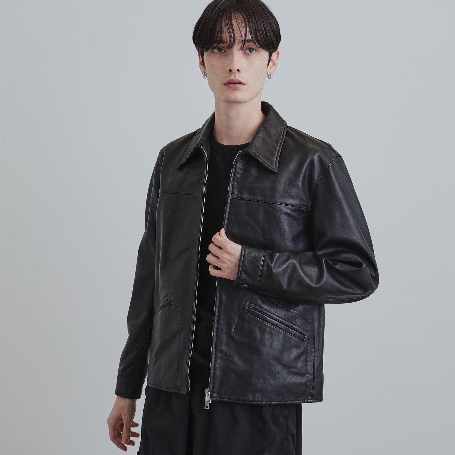 tk.TAKEO KIKUCHI「【本革】レザースポーツジャケット」|ブルゾン・スタジャン|