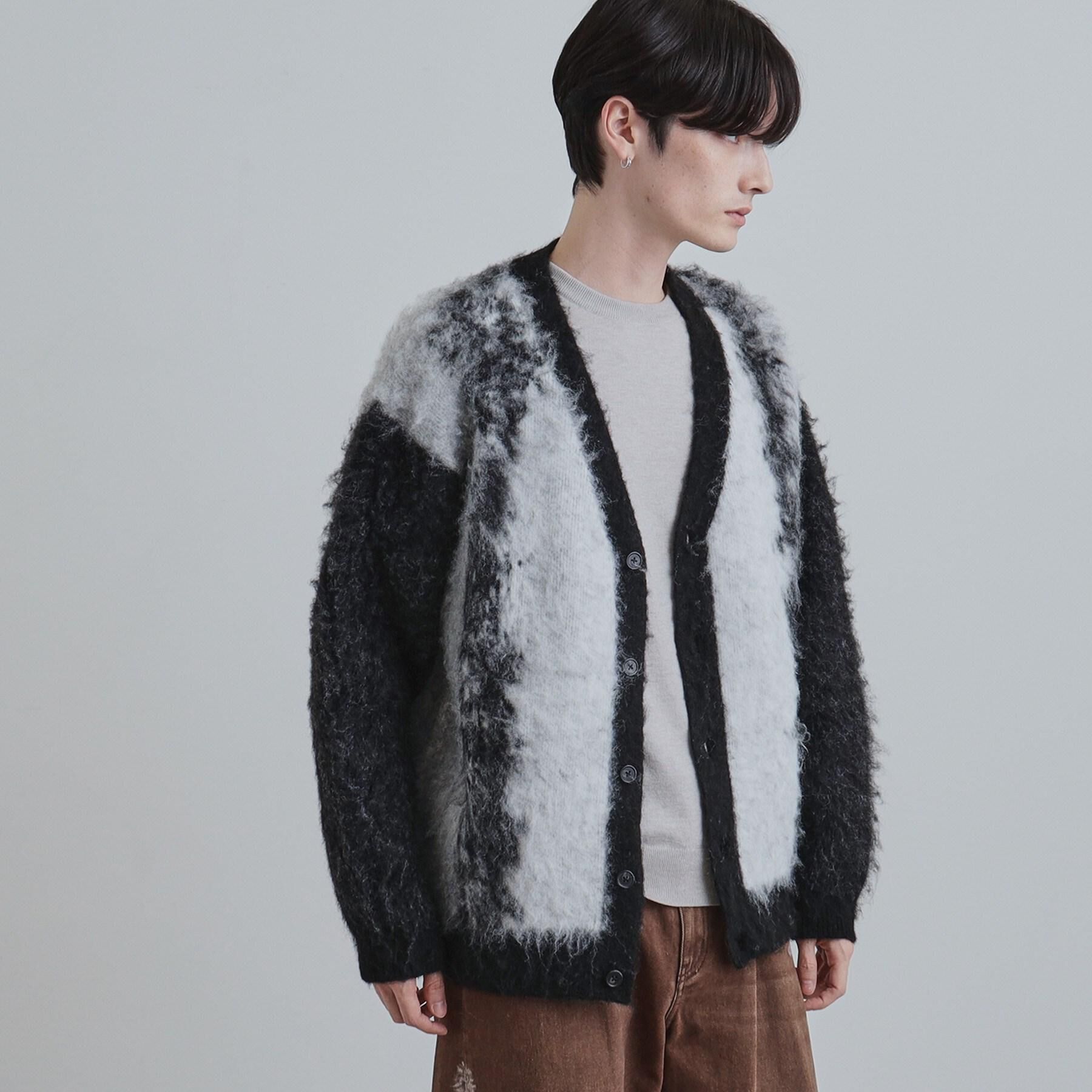 tk.TAKEO KIKUCHI「ボールドストライプシャギーニットVカーディガン」|カーディガン|