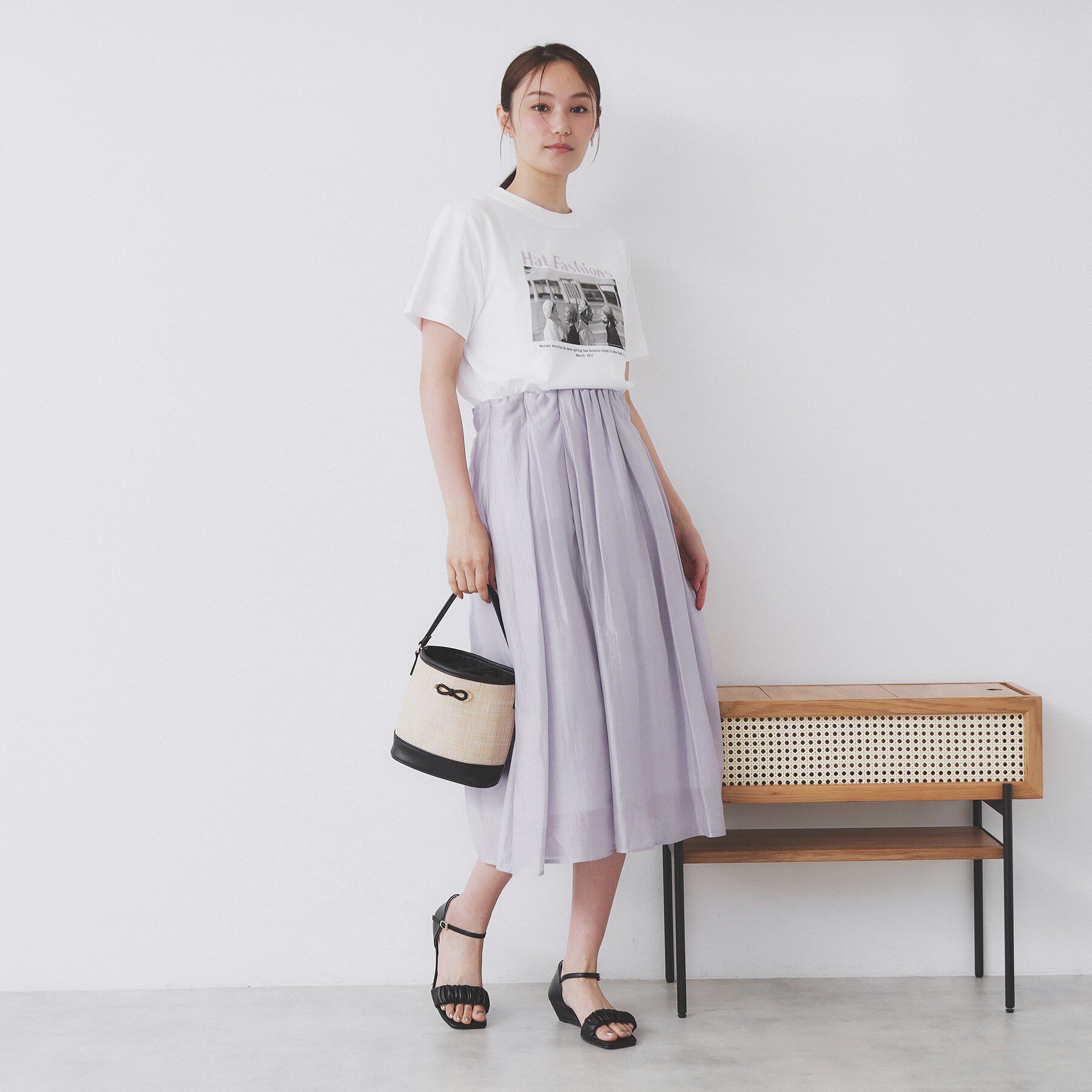 index「シアーギャザーフレアスカート【洗濯機洗い可】」|スカート|