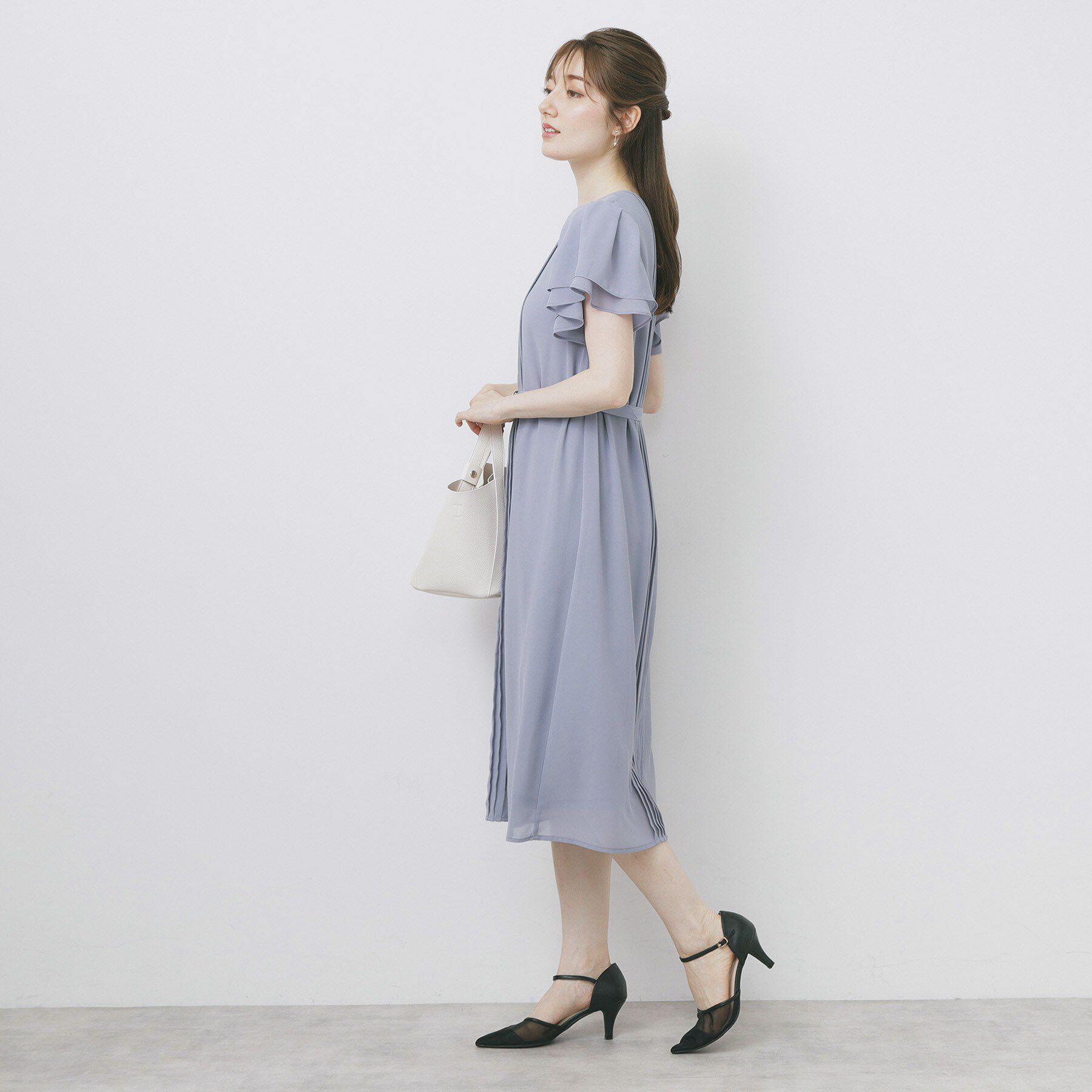 index「フロントタックIラインワンピース【洗濯機洗い可/防シワ】」|ワンピース|