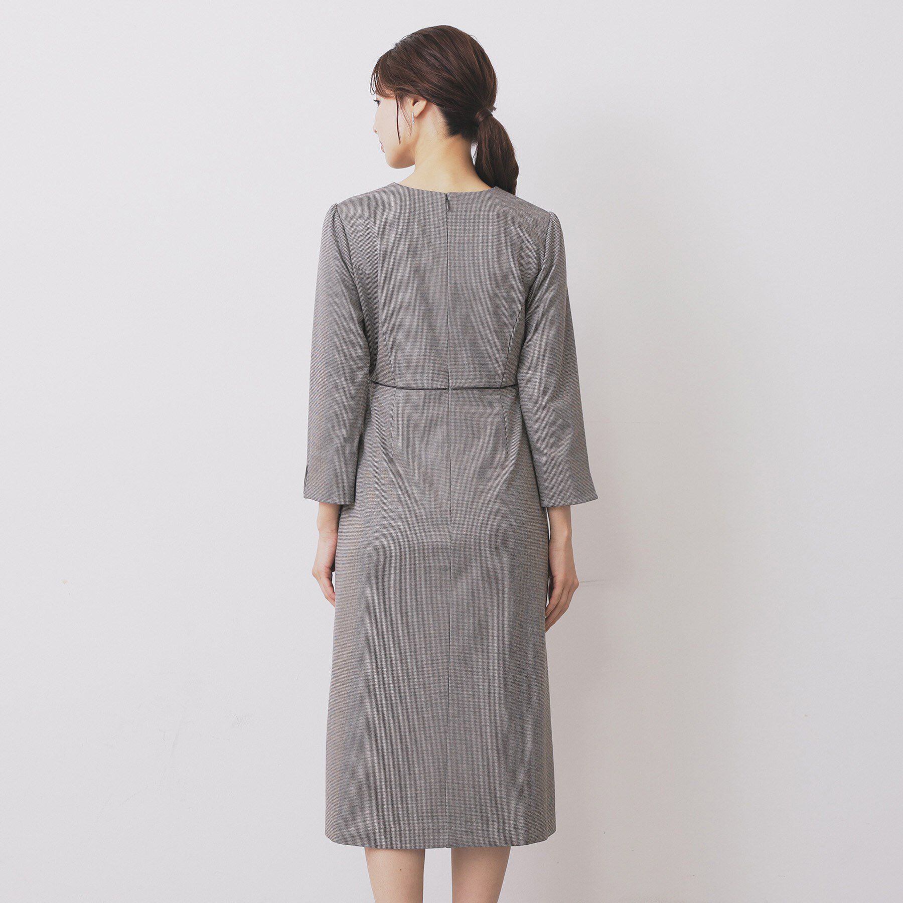 index「ストレッチキーネックワンピース【洗濯機OK/イージーアイロン】」|ワンピース|