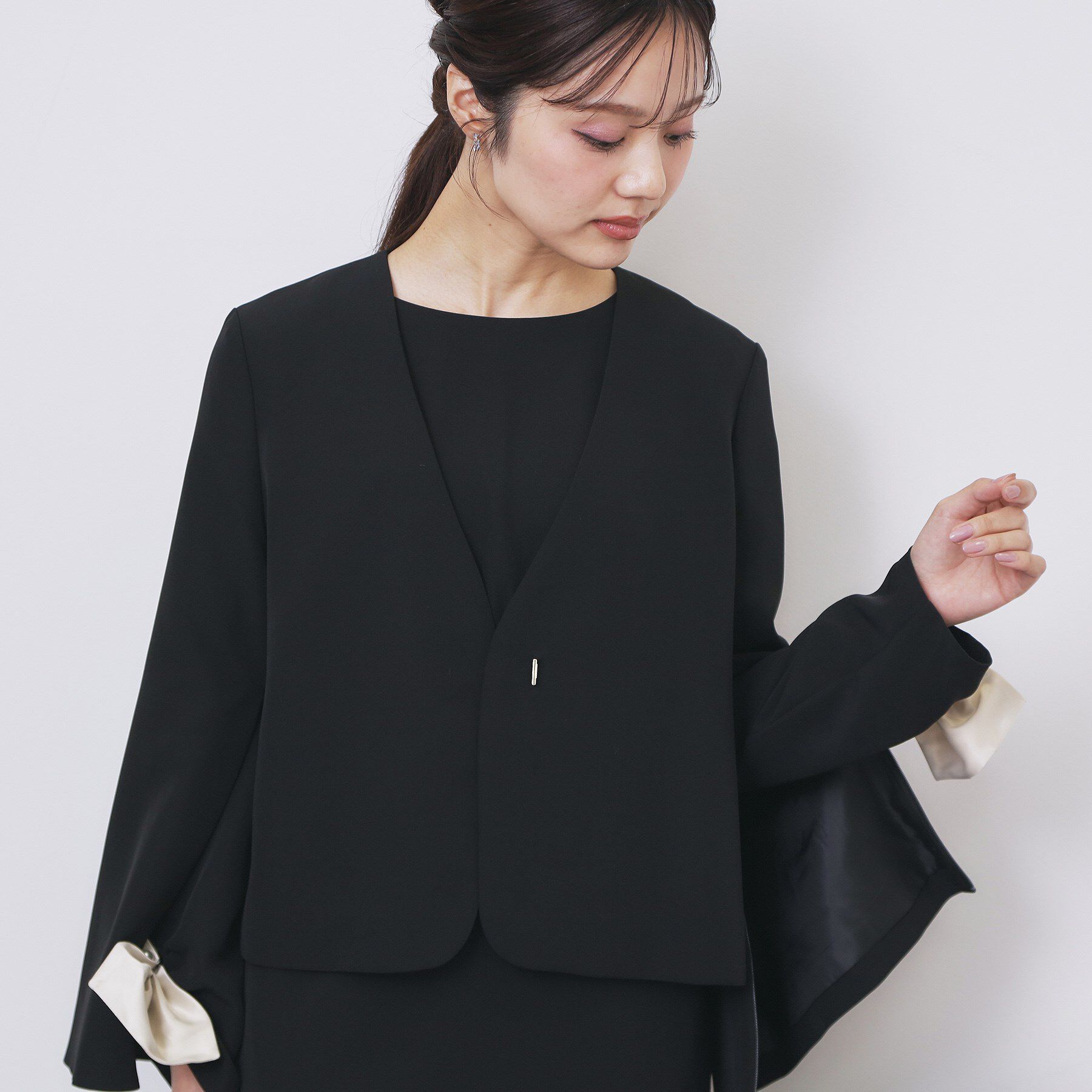 index「ノーカラージャケット【洗濯機OK】」|ノーカラージャケット|