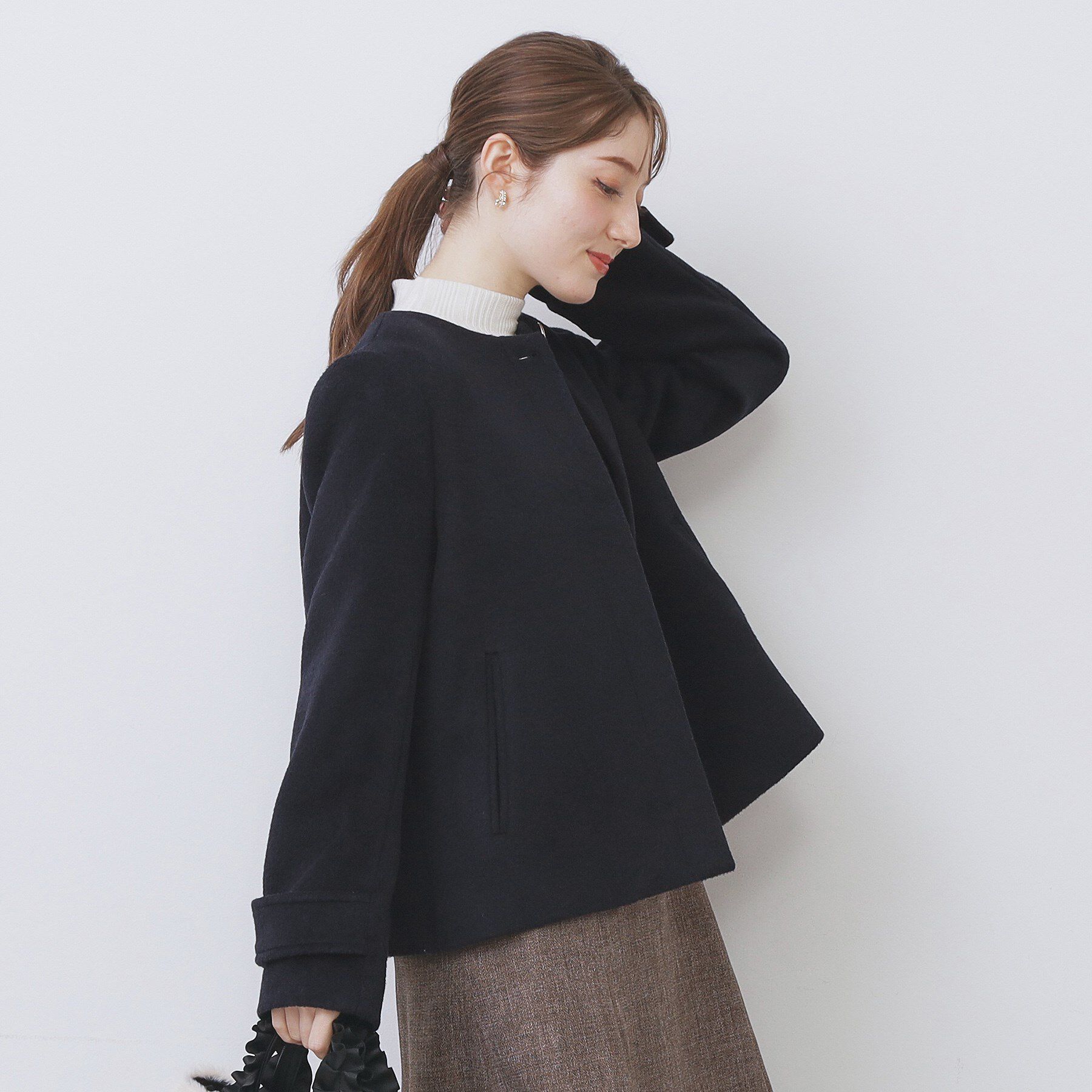 index「ノーカラーショートコート」|ノーカラーコート|