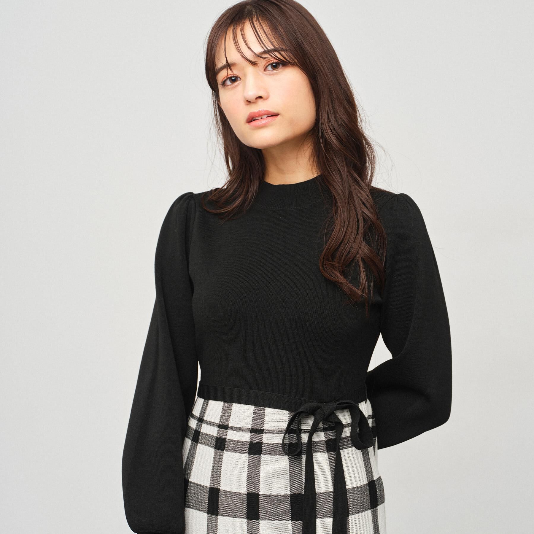 index「ハイネックニットワンピース【洗濯機OK/抗ピル】」|ワンピース|