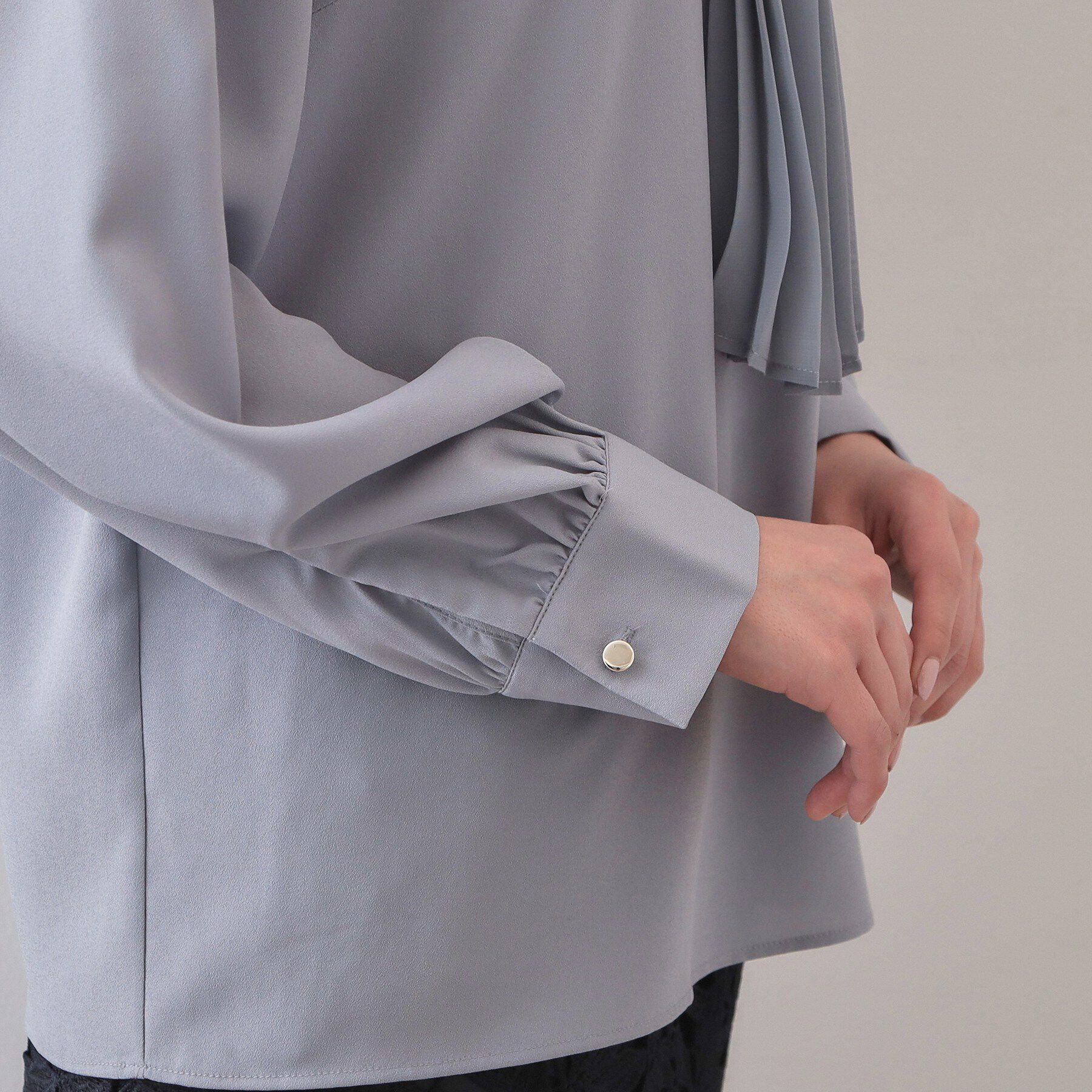 index「プリーツボウタイジョーゼットブラウス【洗濯機OK/イージーアイロン/防シワ】」|シャツ・ブラウス|