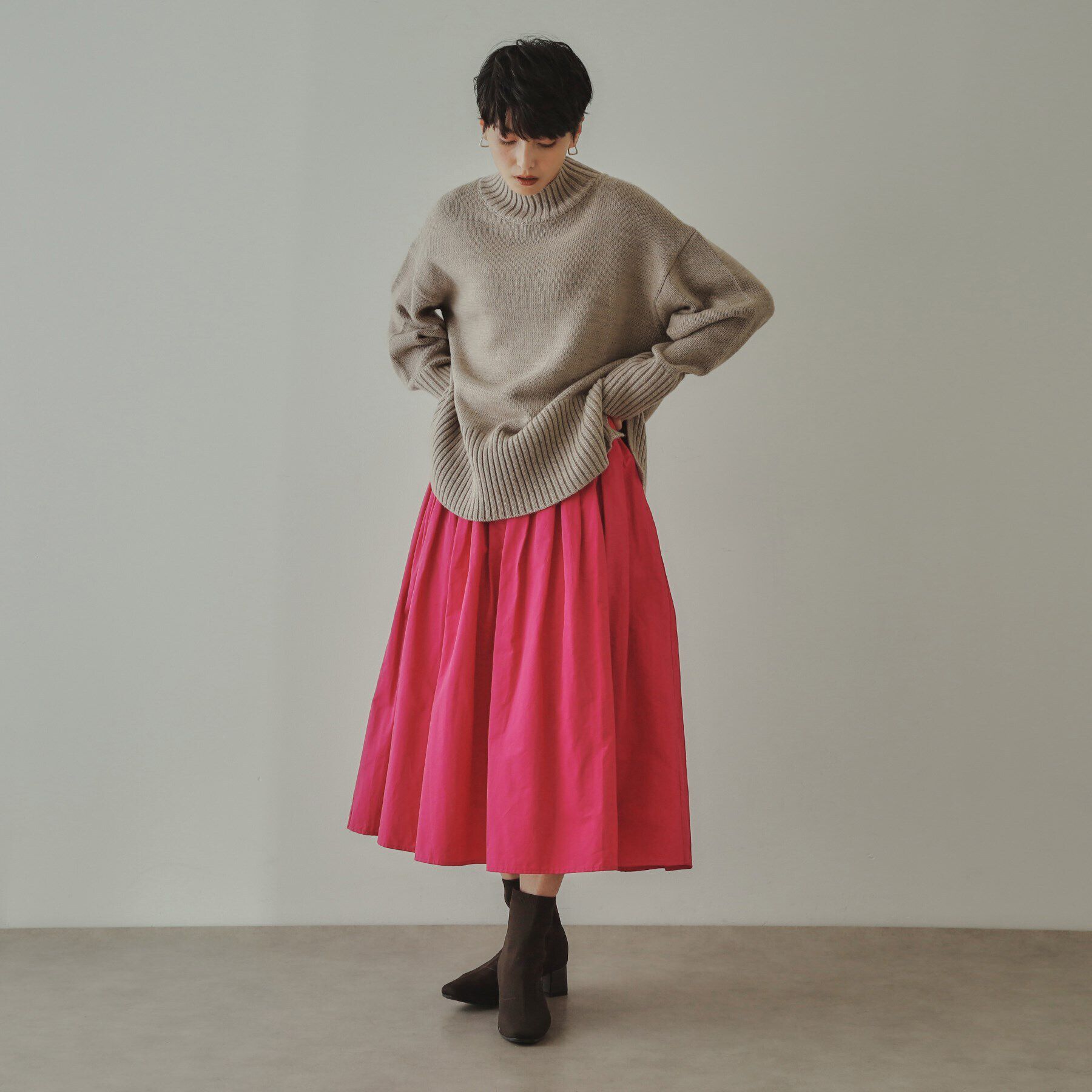 OPAQUE.CLIP「【大草直子さんコラボ】タック＆ギャザースカート」|スカート|
