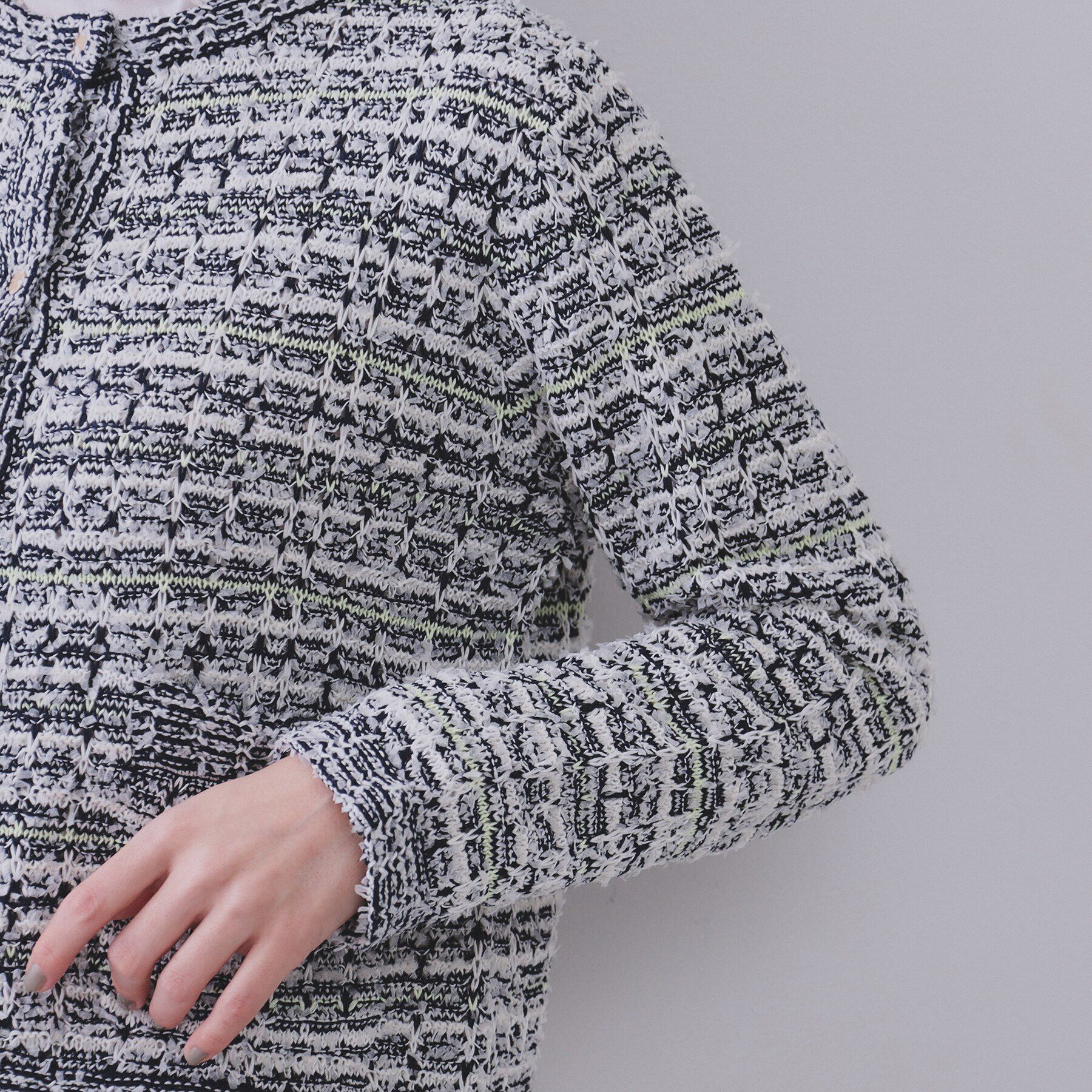 OPAQUE.CLIP「ファンシーMIXニットカーディガン【洗濯機洗い可】」|カーディガン|