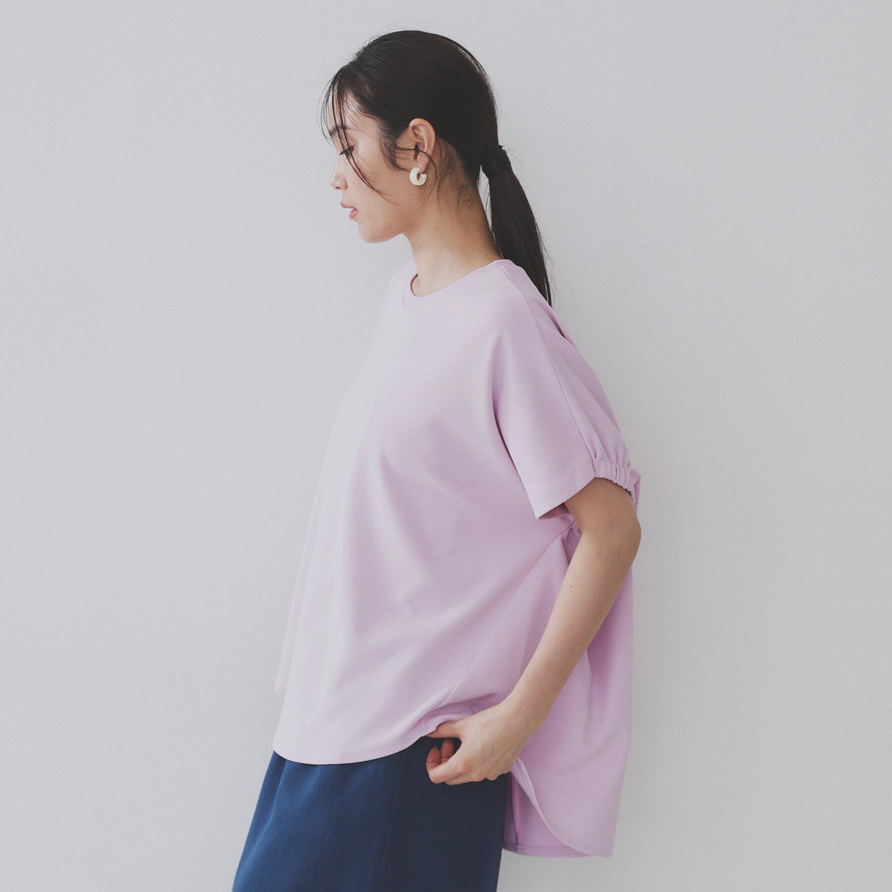 OPAQUE.CLIP「リラクシードルマンスリーブトップス【UV/吸水速乾/洗濯機洗い可】」|Tシャツ・カットソー|