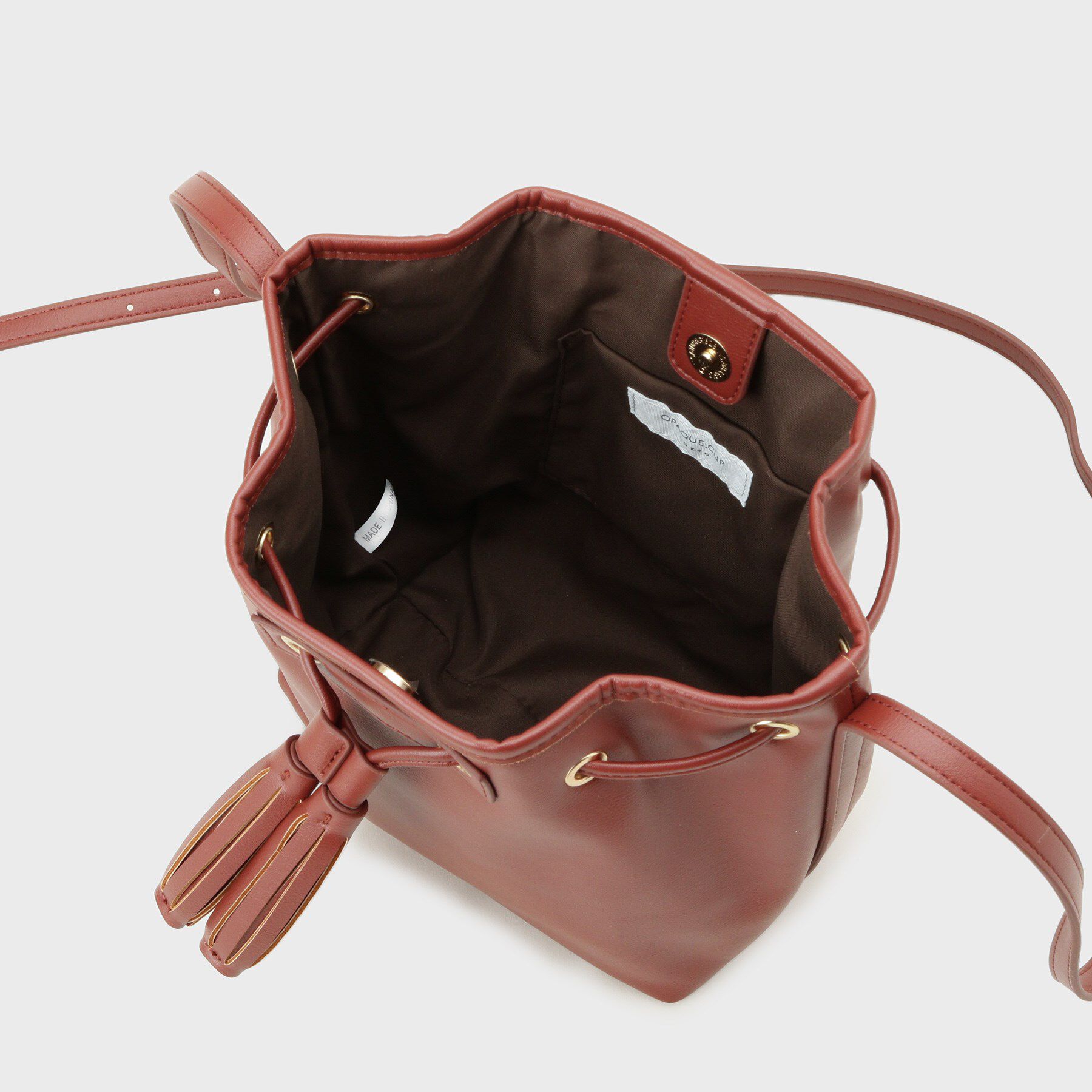 OPAQUE.CLIP「タッセル巾着デザインミニショルダーバッグ」|ショルダー・メッセンジャー|