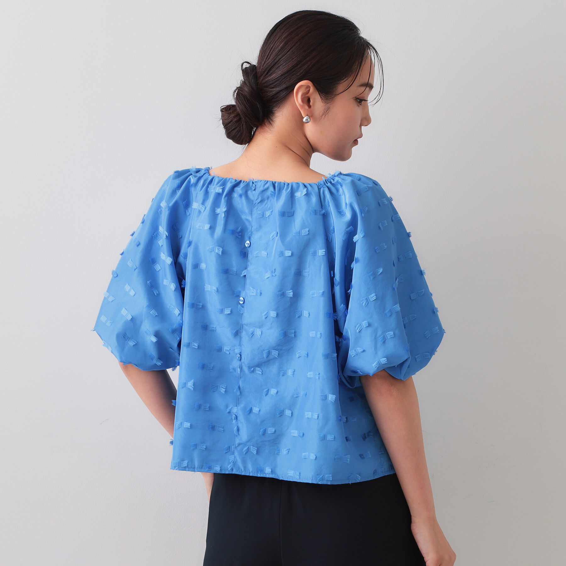 OPAQUE.CLIP「ジャカードボリュームブラウス【洗濯機洗い可】」|シャツ・ブラウス|