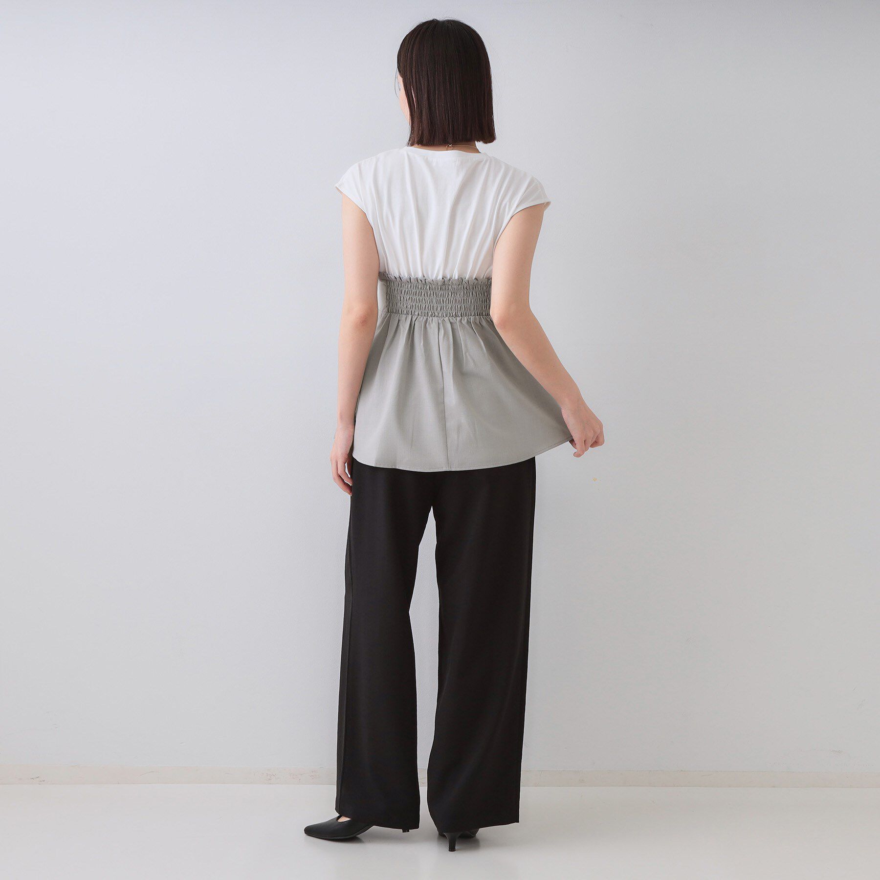 OPAQUE.CLIP「ビスチェドッキングカットソー【洗濯機洗い可】」|Tシャツ・カットソー|