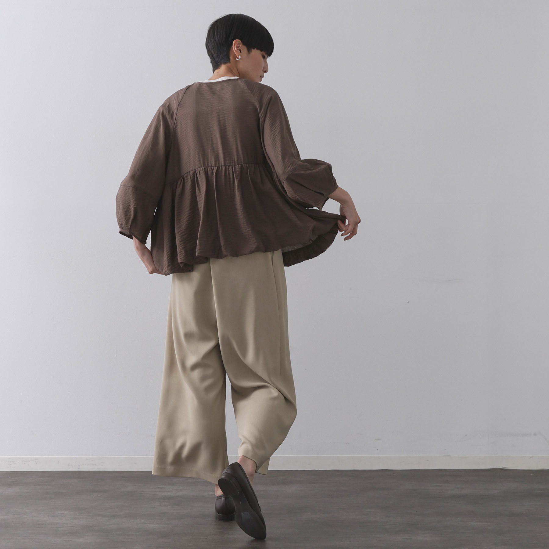 OPAQUE.CLIP「シアーバルーンペプラムブルゾン【洗える】」|ブルゾン・スタジャン|