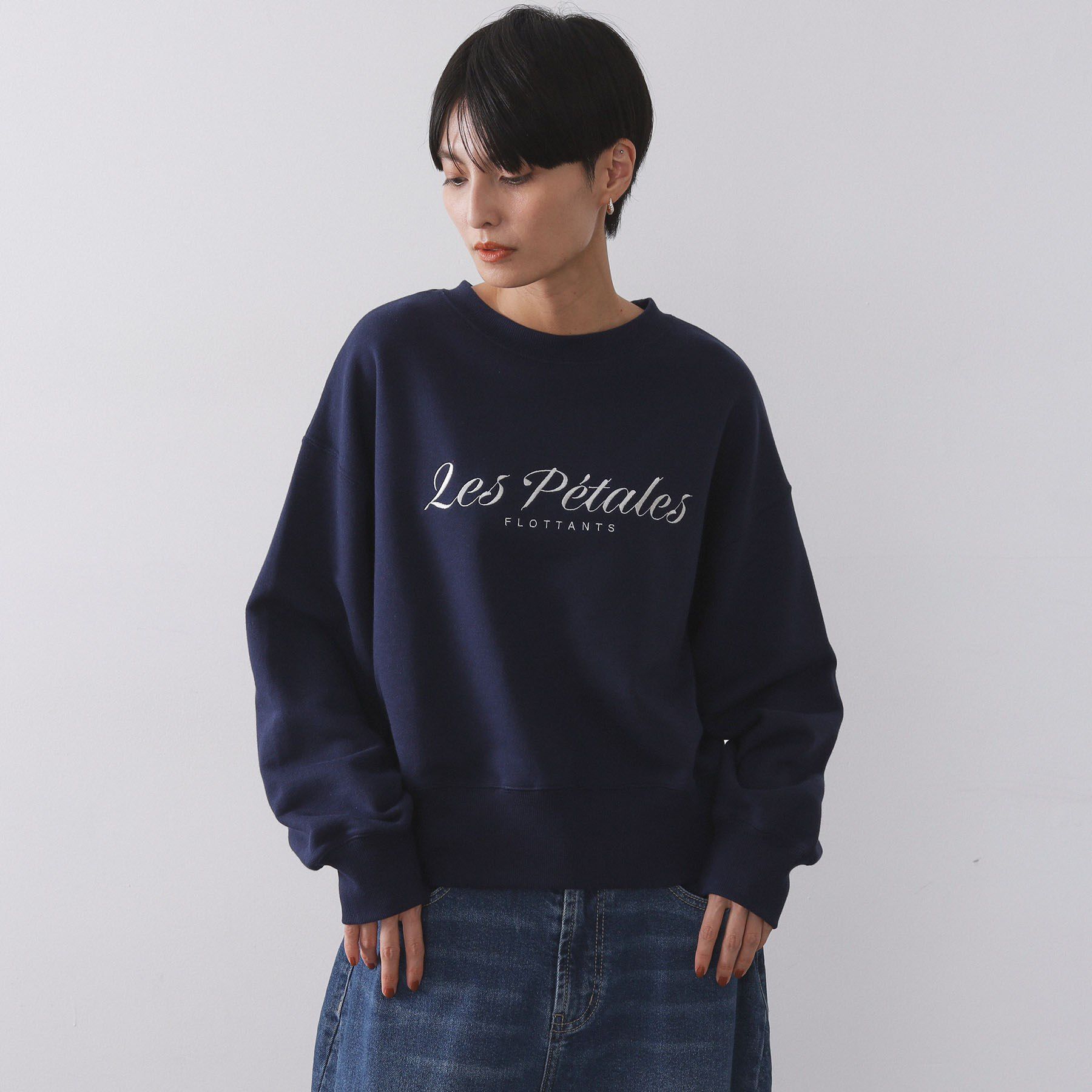 OPAQUE.CLIP「刺繍ロゴスウェット【洗濯機OK】」|Tシャツ・カットソー|