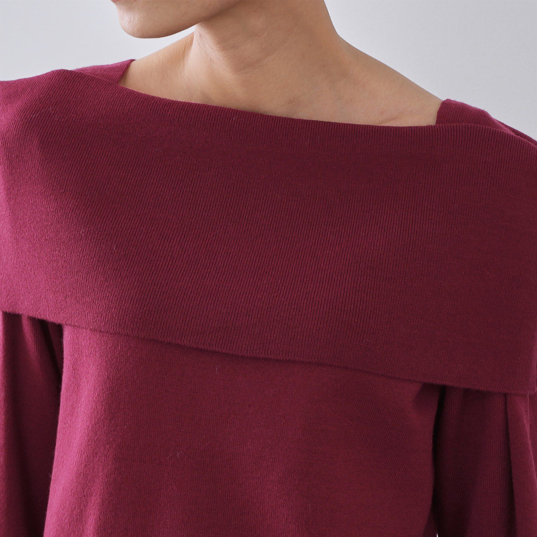 OPAQUE.CLIP「オフショルダーニット【洗濯機OK】」|ニット・セーター|