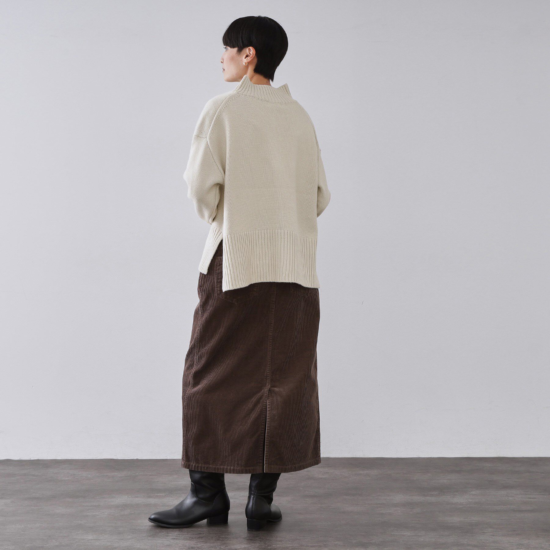 OPAQUE.CLIP「ハーフジップミドルゲージニット【洗濯機OK】」|ニット・セーター|